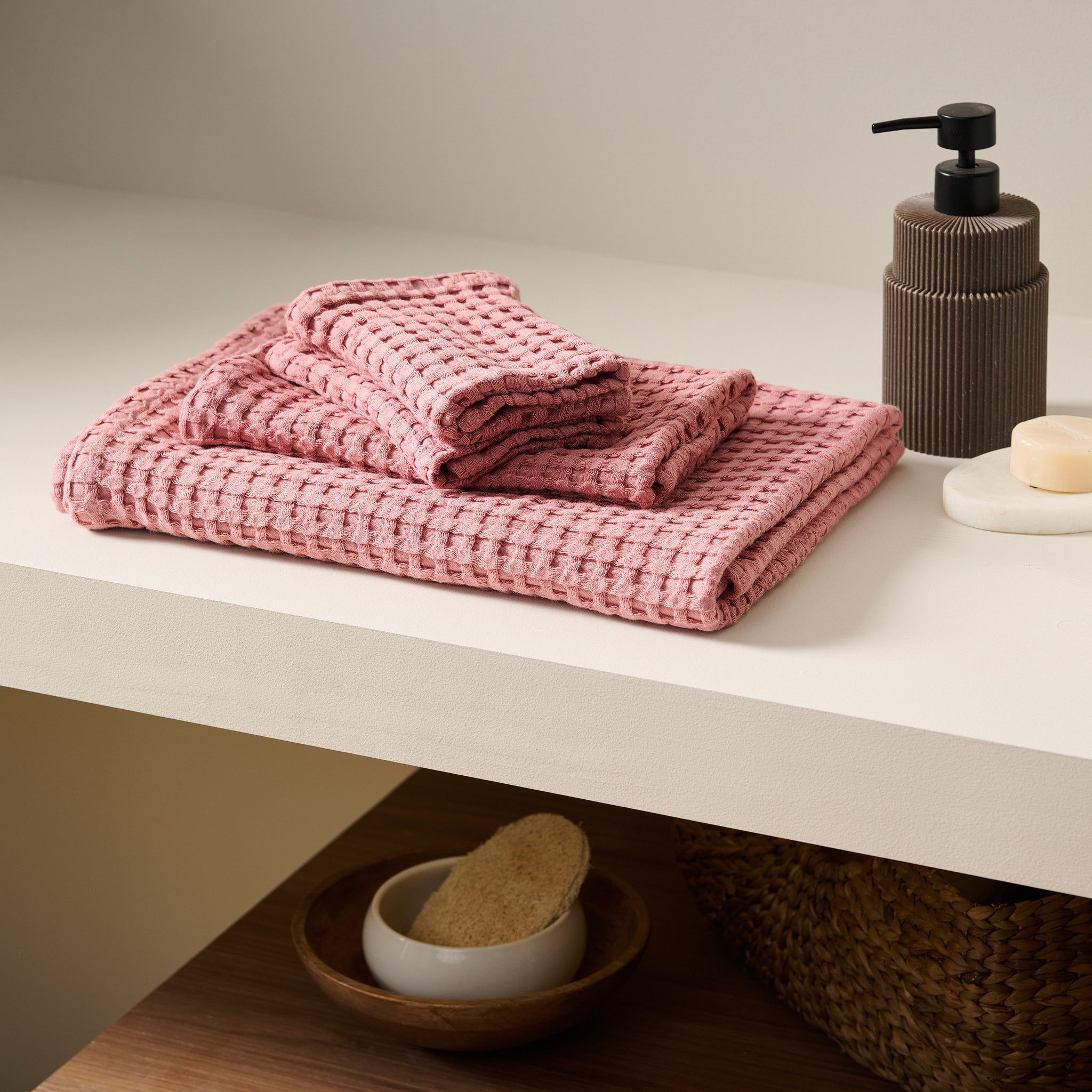 Chalk | Cotton | Waffle |Towel