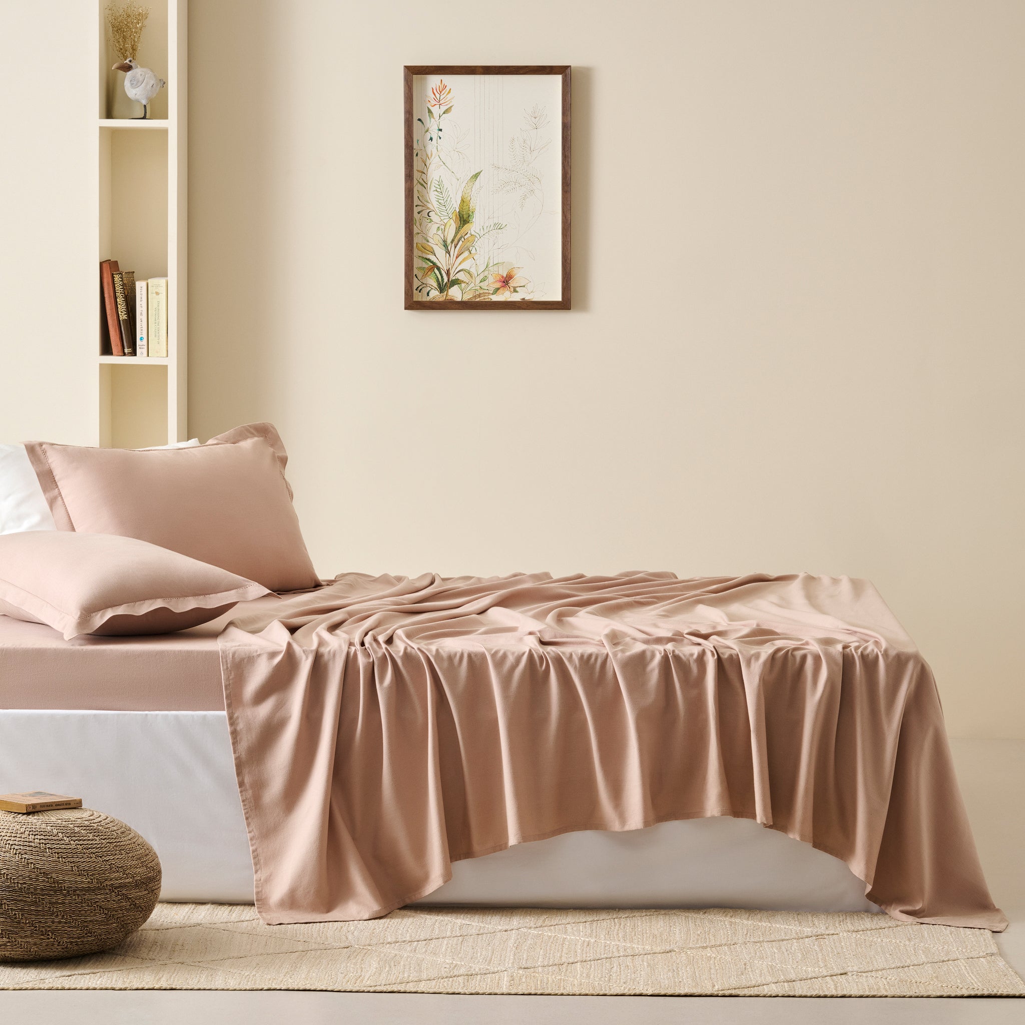 Soft Apricot | Cotton Bamboo | Chambray | Bedsheet