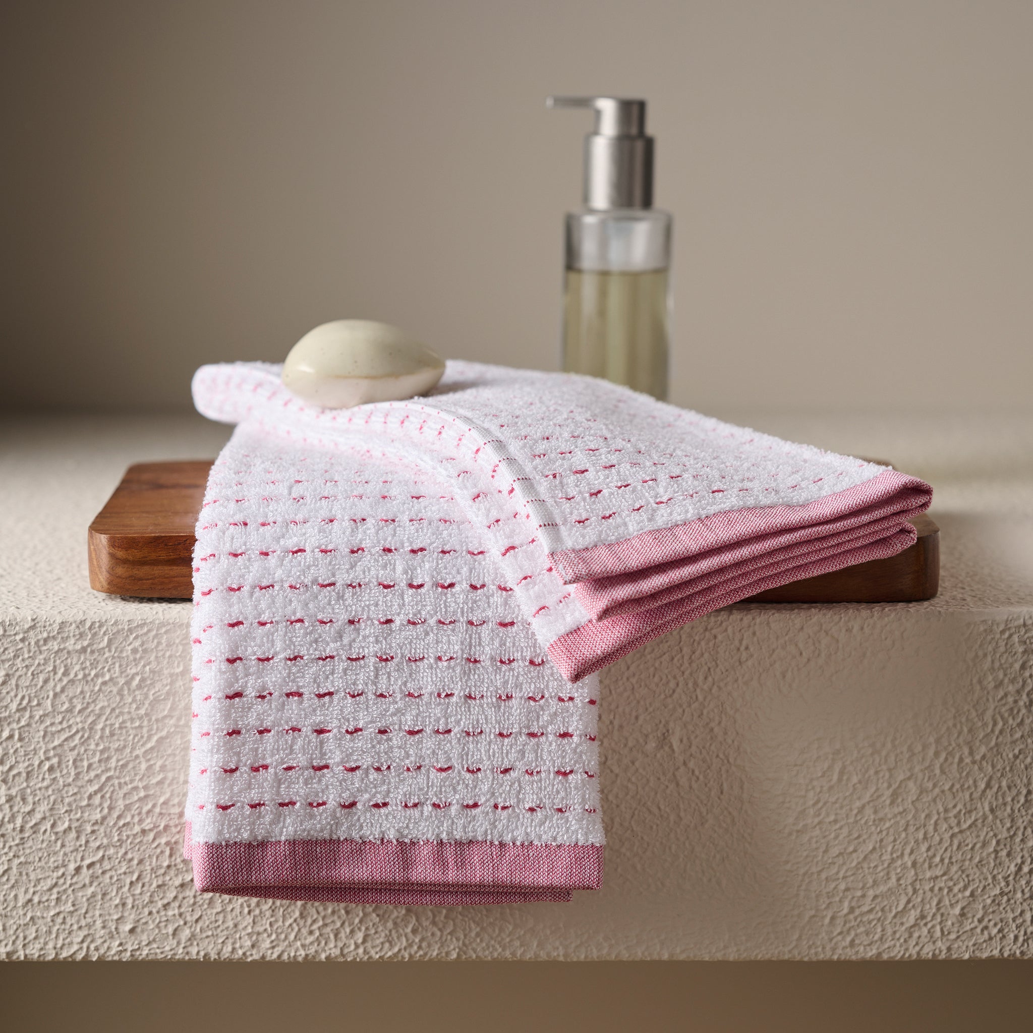 Drizzle | Cotton | Dobby Stripe Terry | Hand Towel