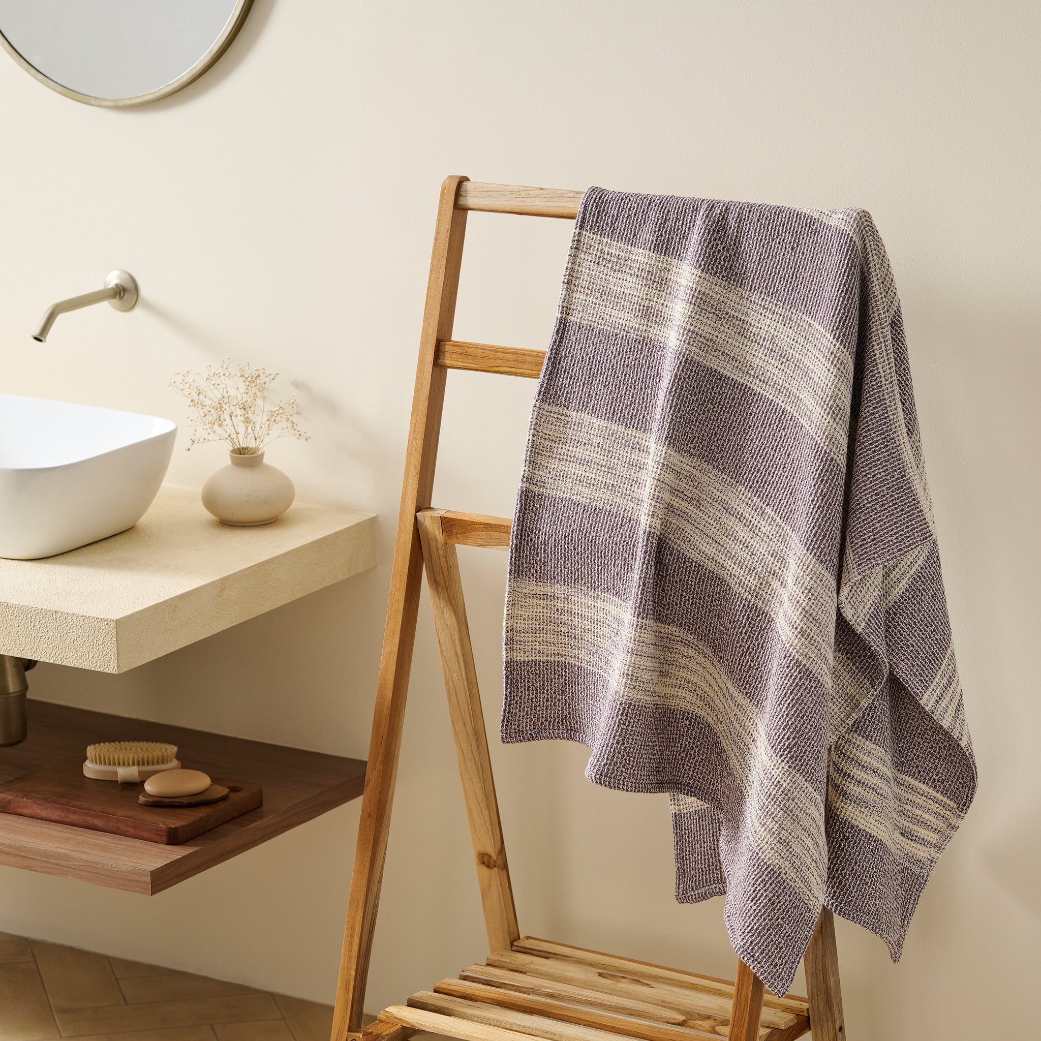 Aura | Cotton | Waffle Space Dyed | Bath Towel