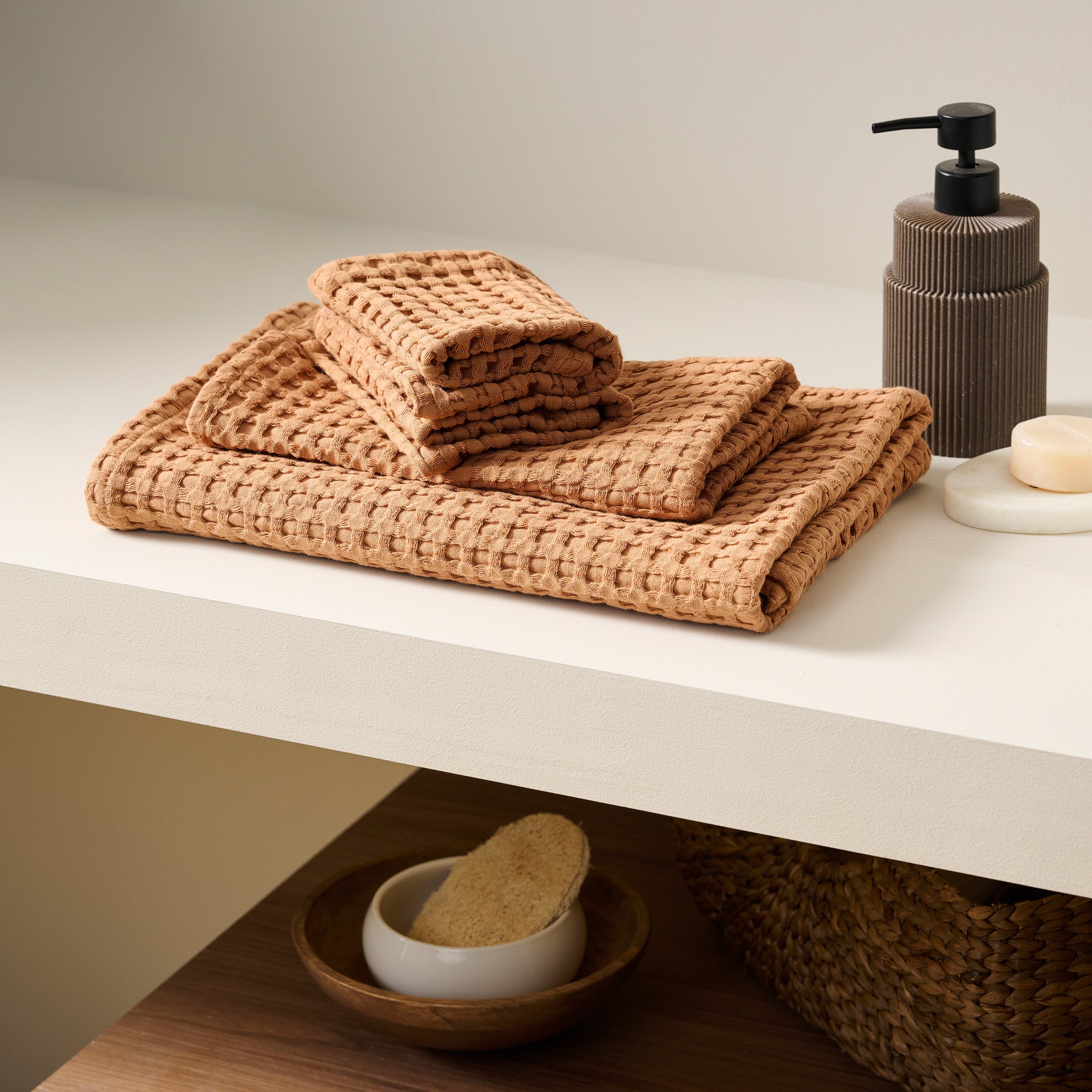 Chalk | Cotton | Waffle |Towel