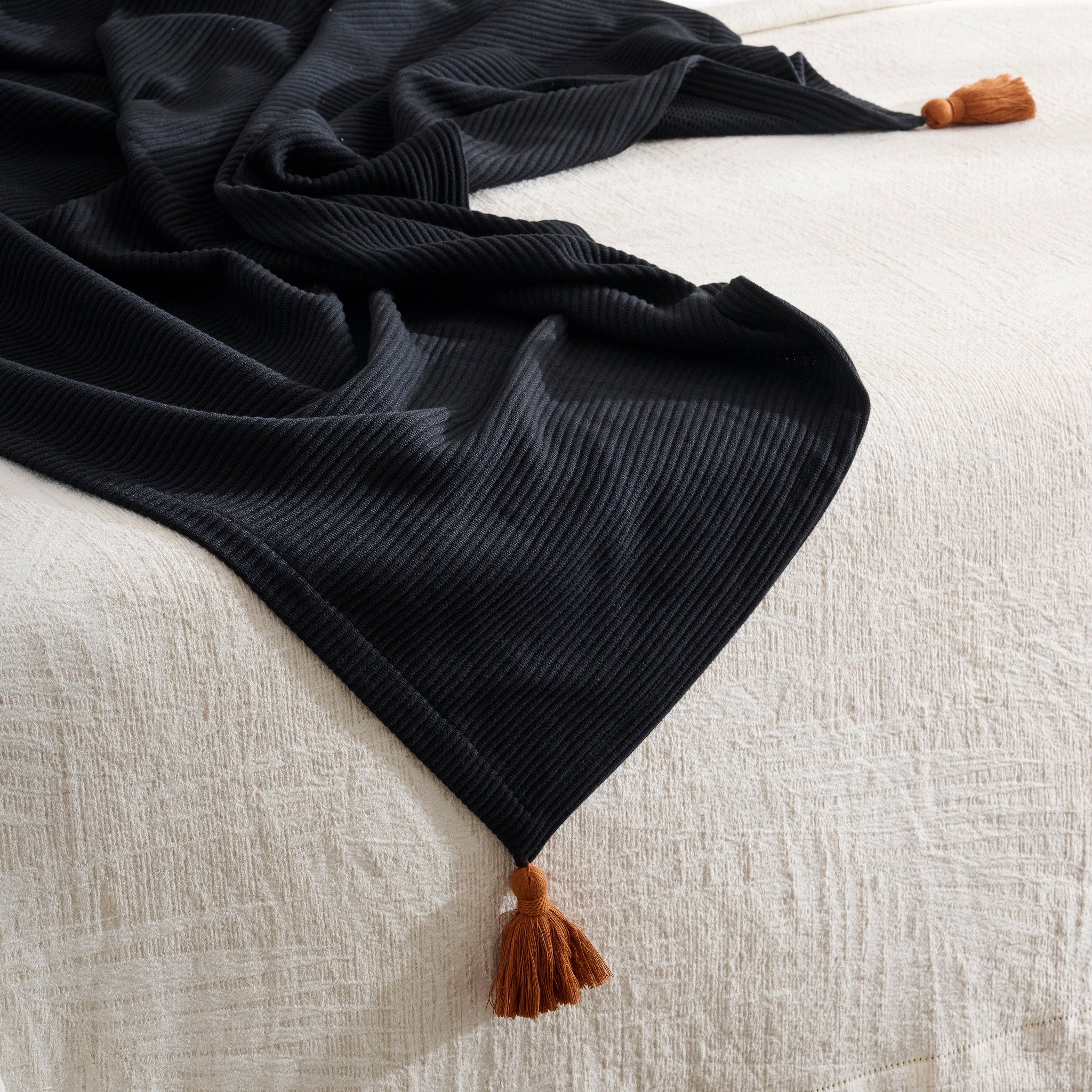Pepper Plume | Cotton Bamboo | Cord Rib | Throw