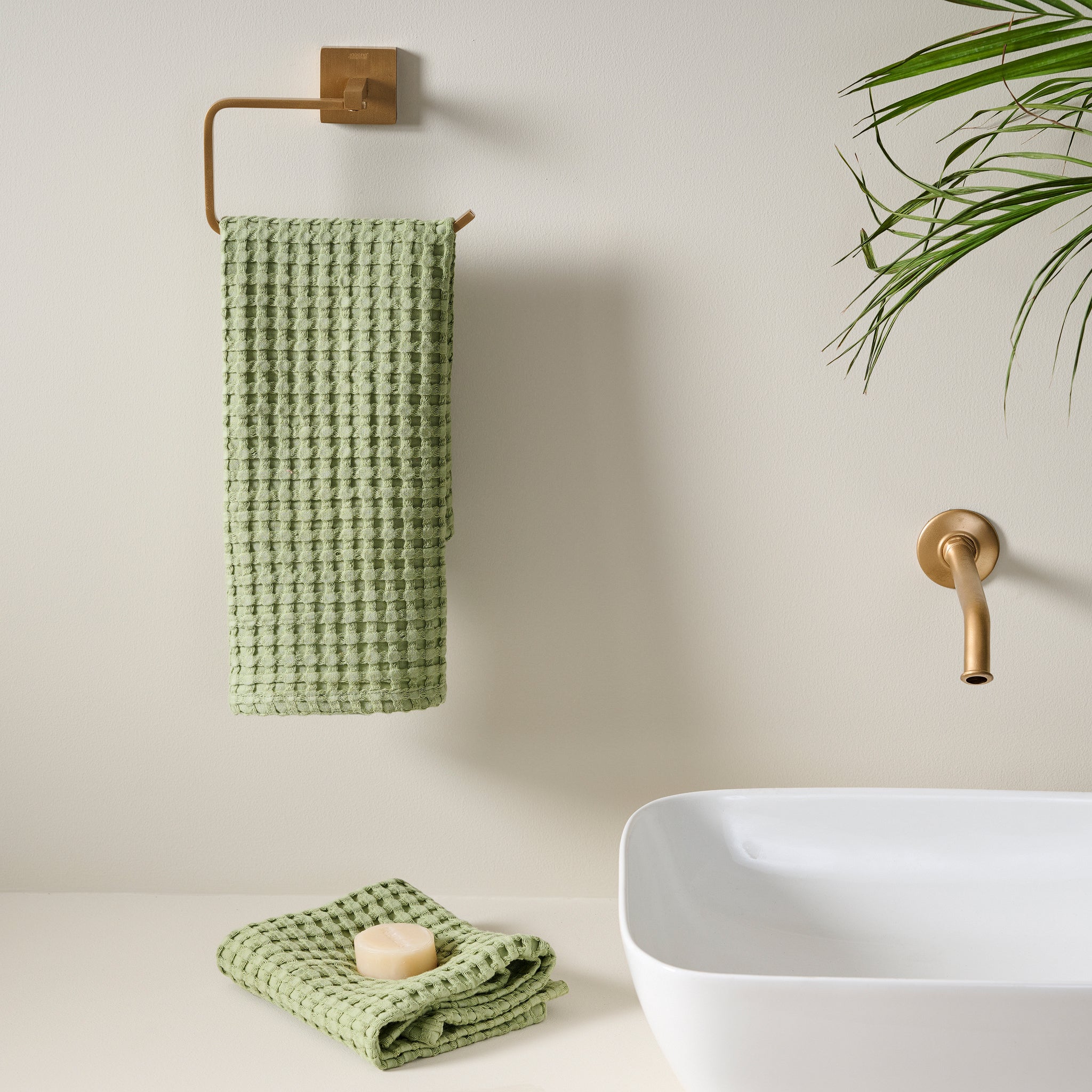 Chalk | Cotton | Waffle |Towel
