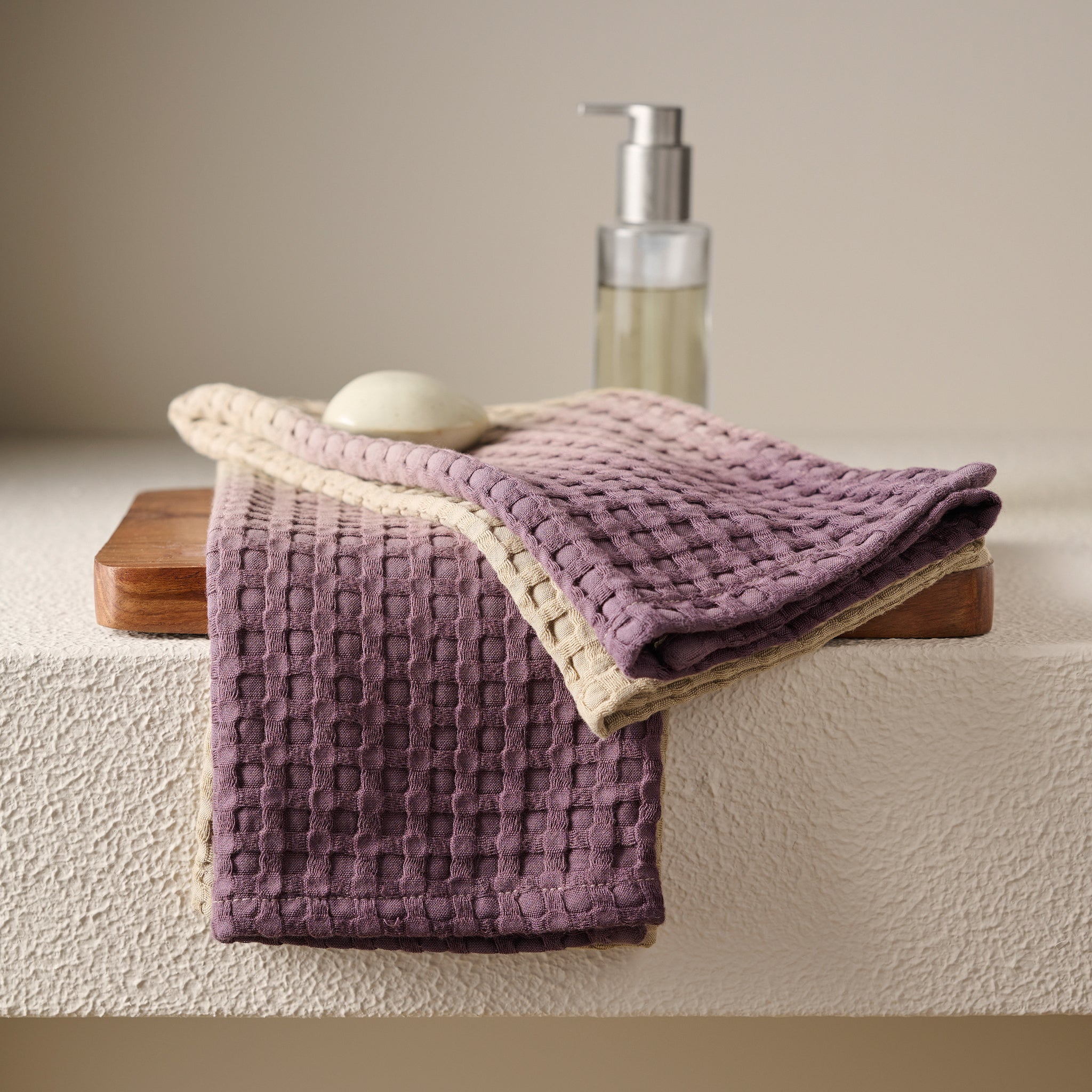 Colour Tide | Cotton Bamboo | Waffle | Bath Set