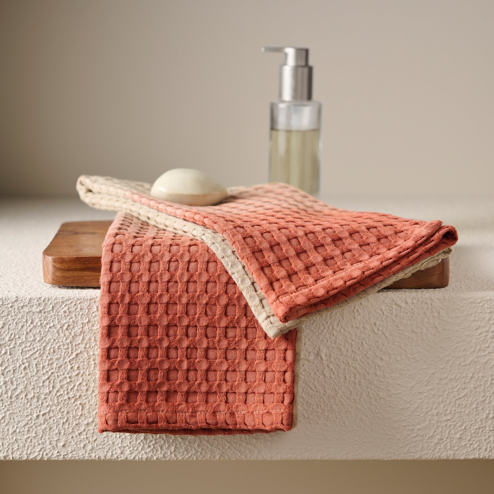 Colour Tide | Cotton Bamboo | Waffle | Bath Set