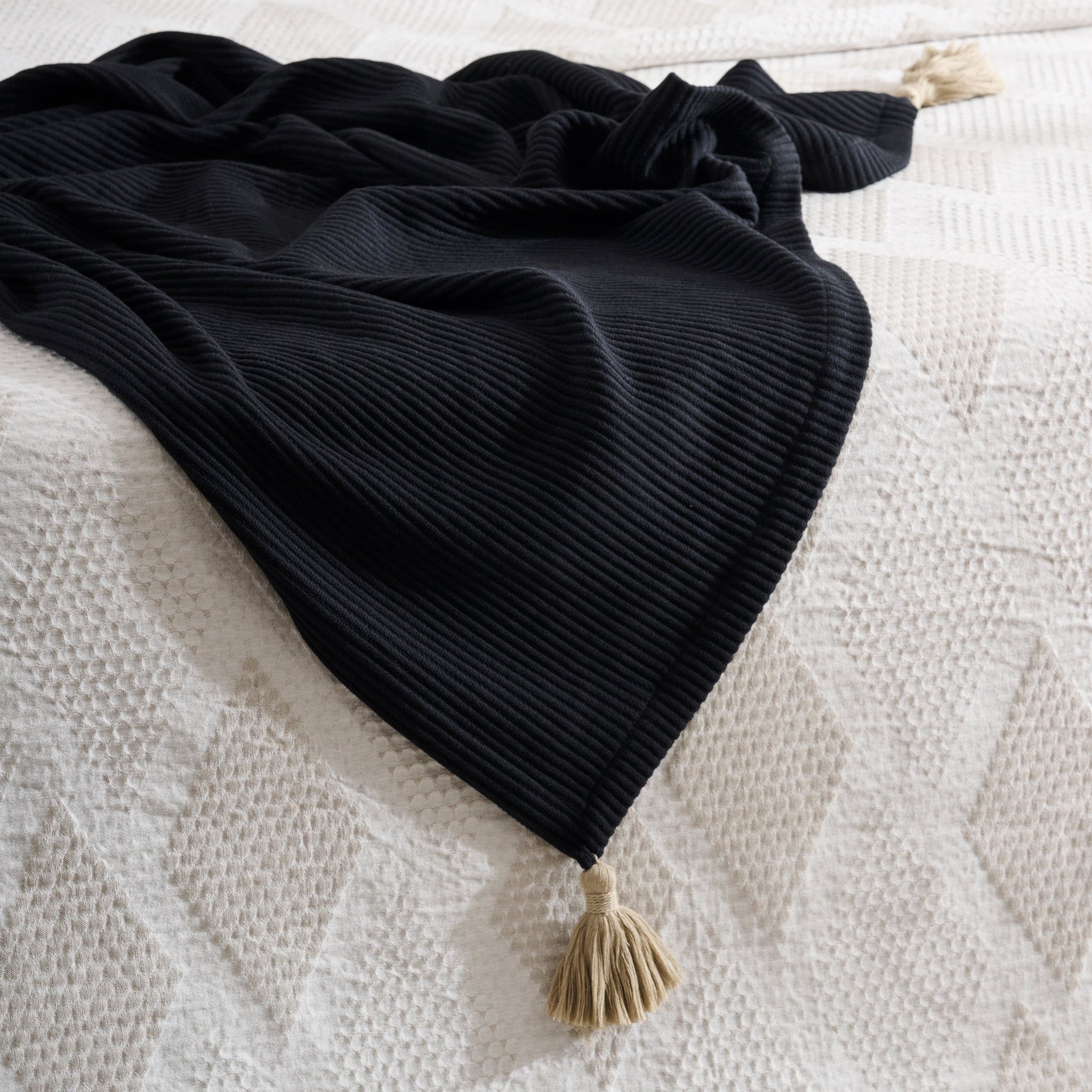 Pepper Plume | Cotton Bamboo | Cord Rib | Throw