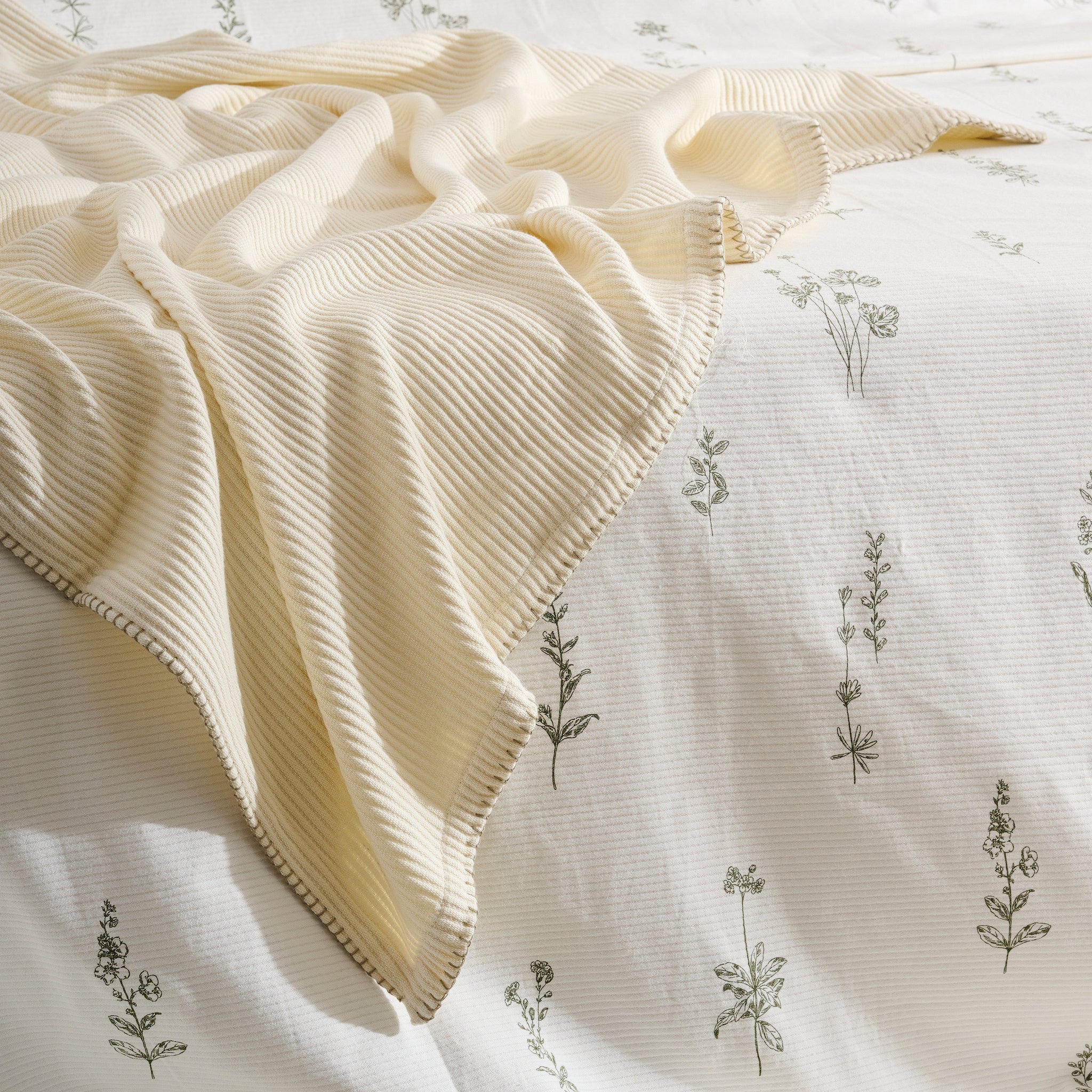 Cream Whip | Cotton Bamboo | Cord Rib | Throw