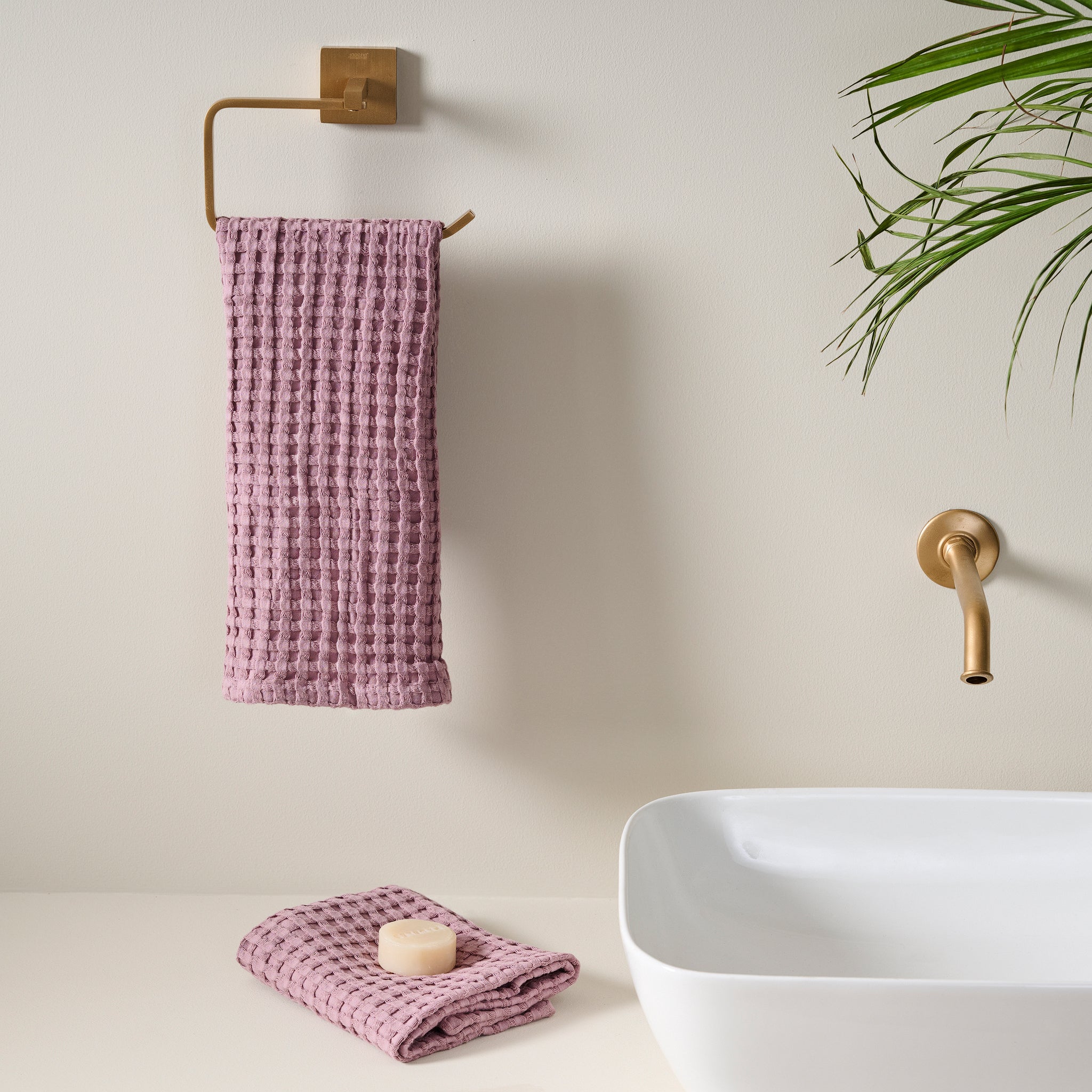 Chalk | Cotton | Waffle |Towel
