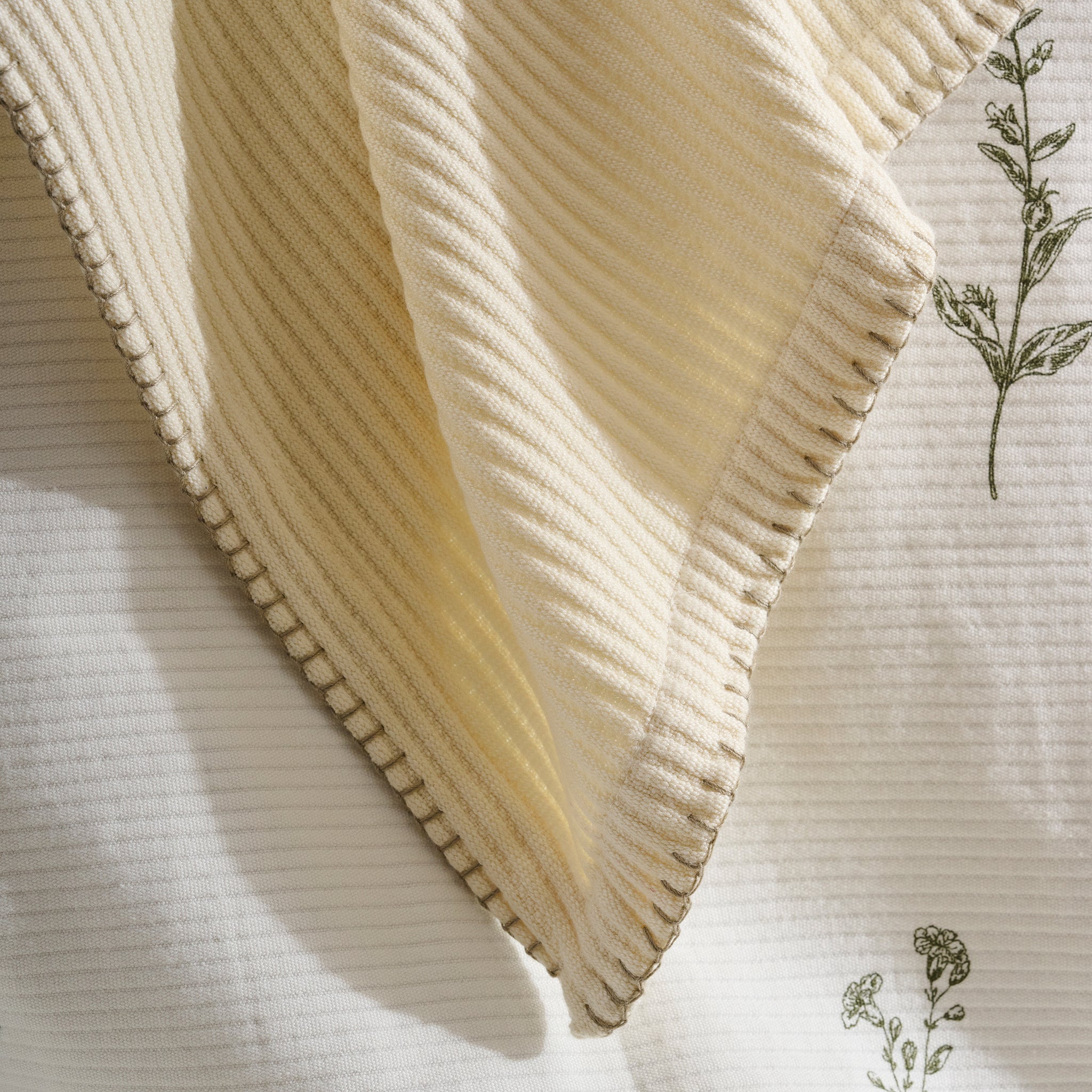 Cream Whip | Cotton Bamboo | Cord Rib | Throw
