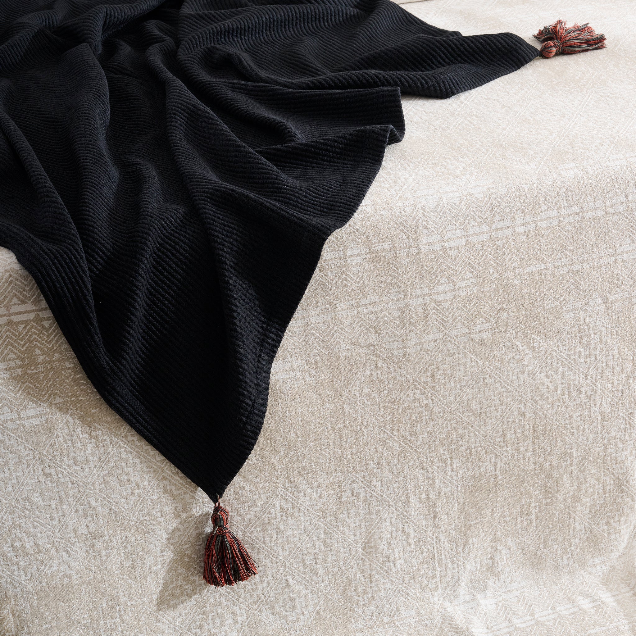 Pepper Plume | Cotton Bamboo | Cord Rib | Throw