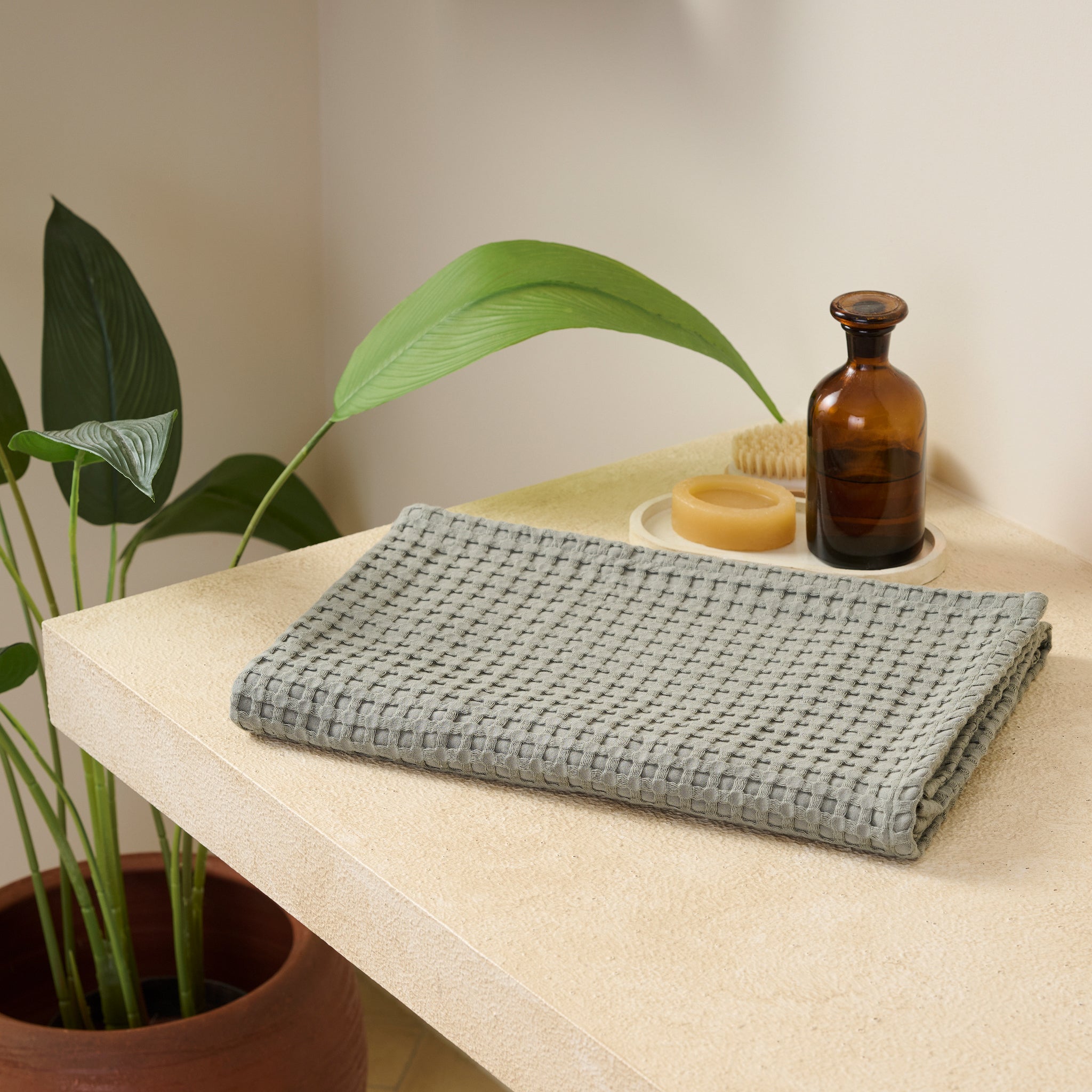 Mosaic | Cotton Bamboo | Waffle | Bath Towel