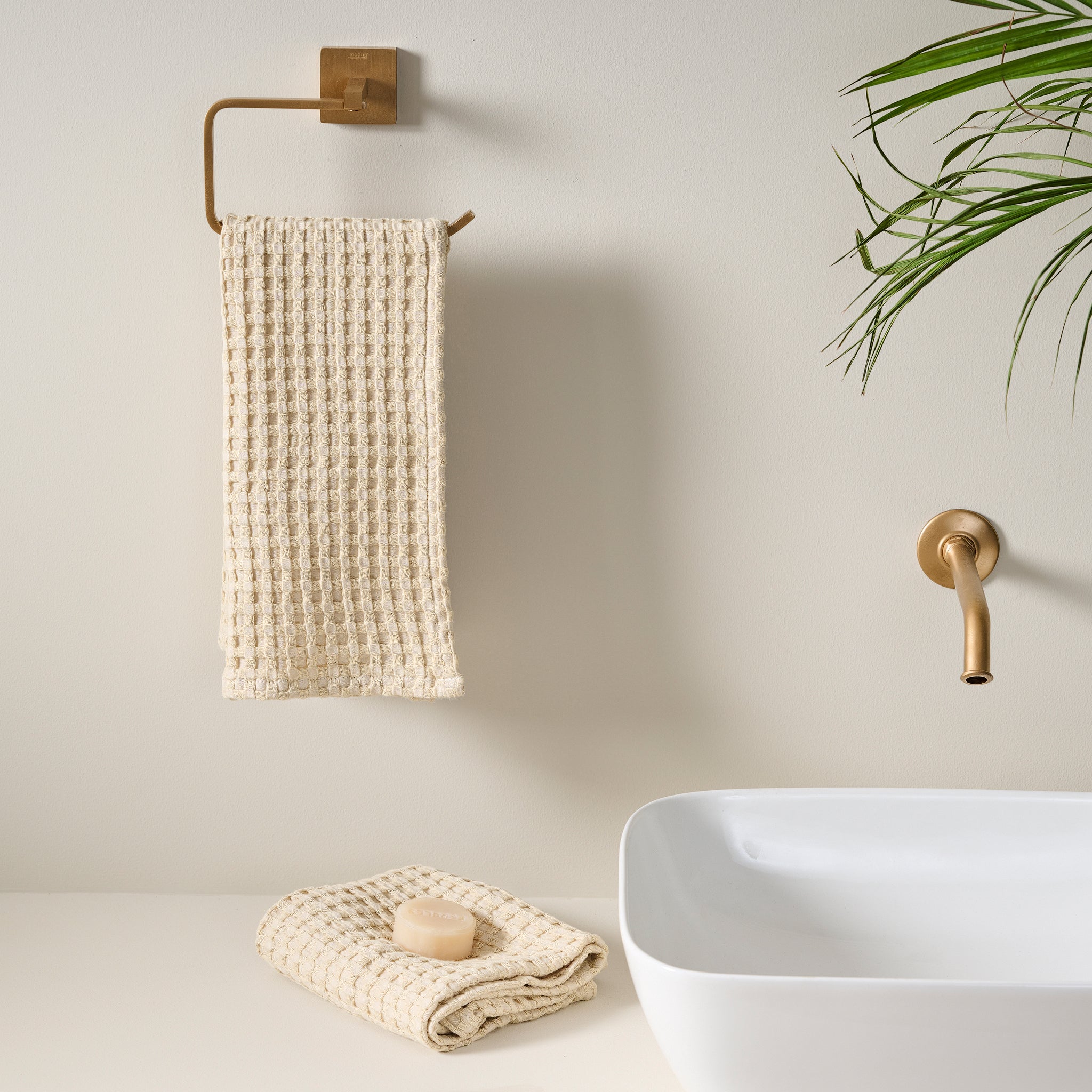 Chalk | Cotton | Waffle |Towel