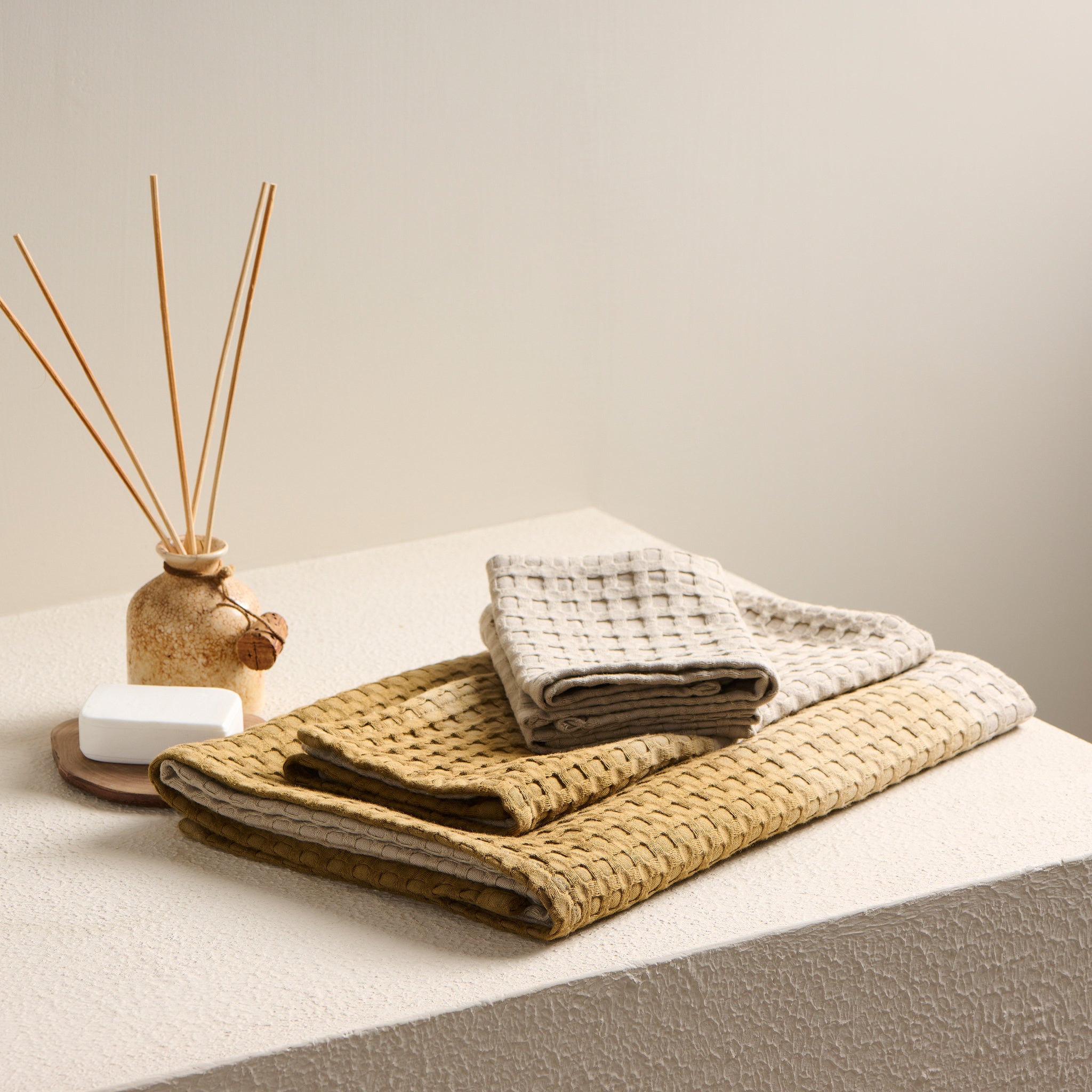 Dip Dye | Cotton Bamboo | Waffle | Bath Set