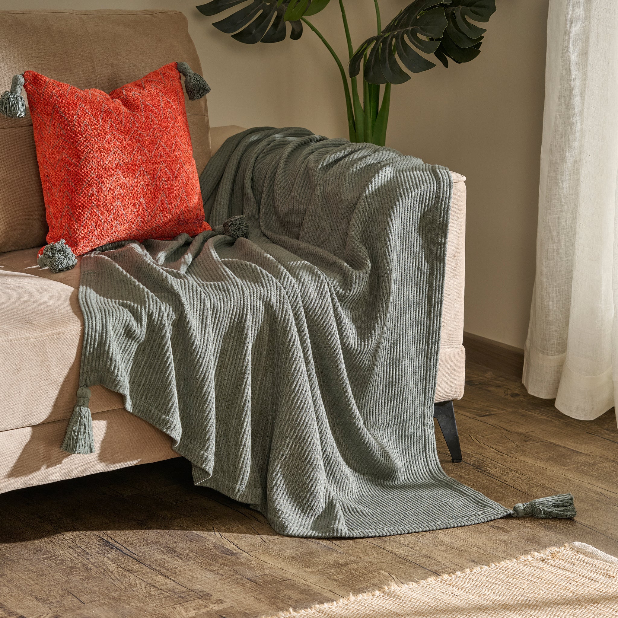 Corn Row | Cotton Bamboo | Cord Rib | Throw