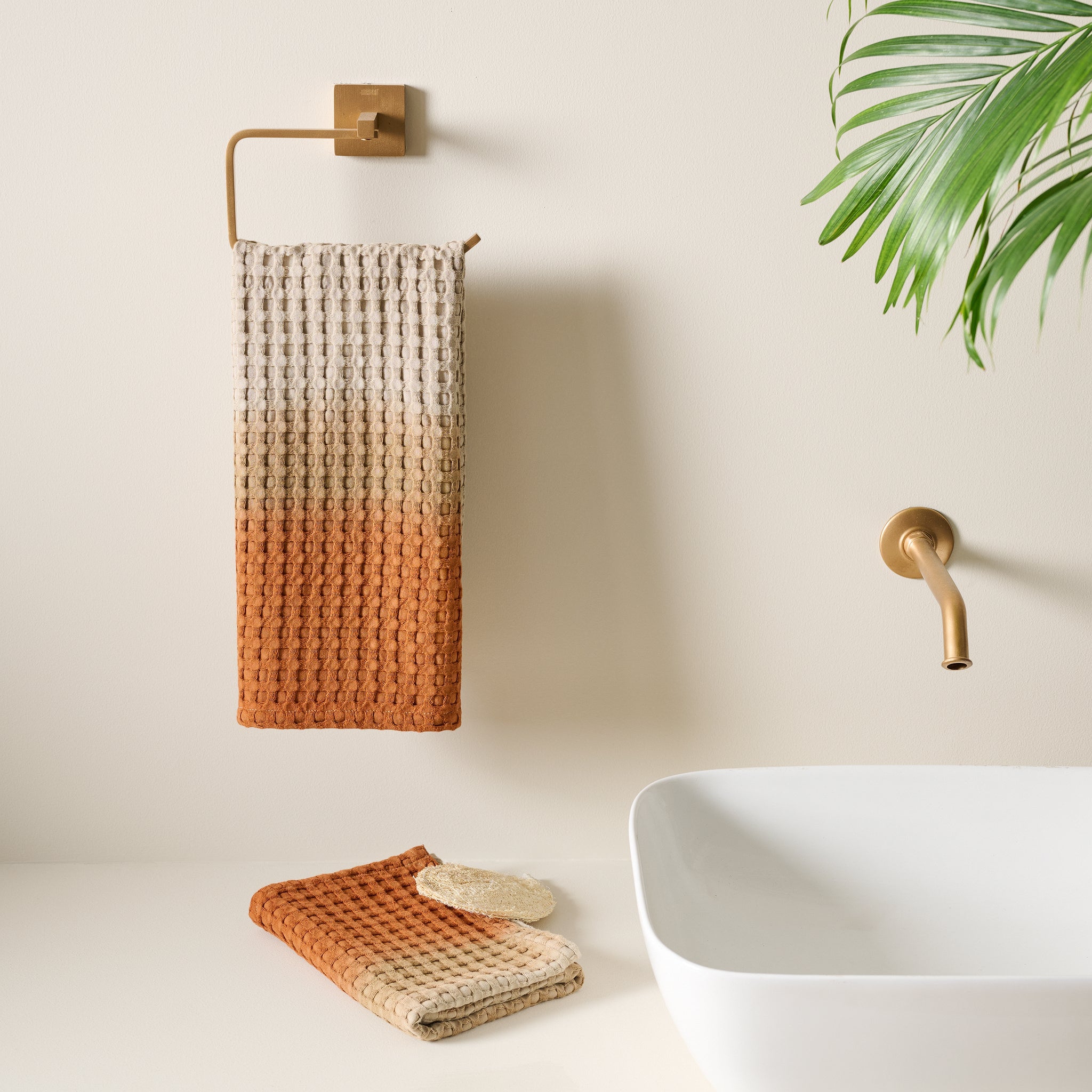 Dip Dye | Cotton Bamboo | Waffle | Hand Towel