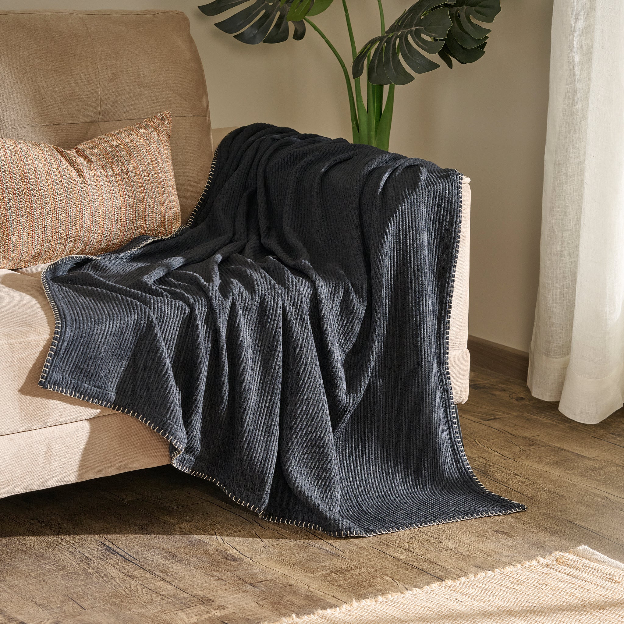 Pepper Whip | Cotton Bamboo | Cord Rib | Throw