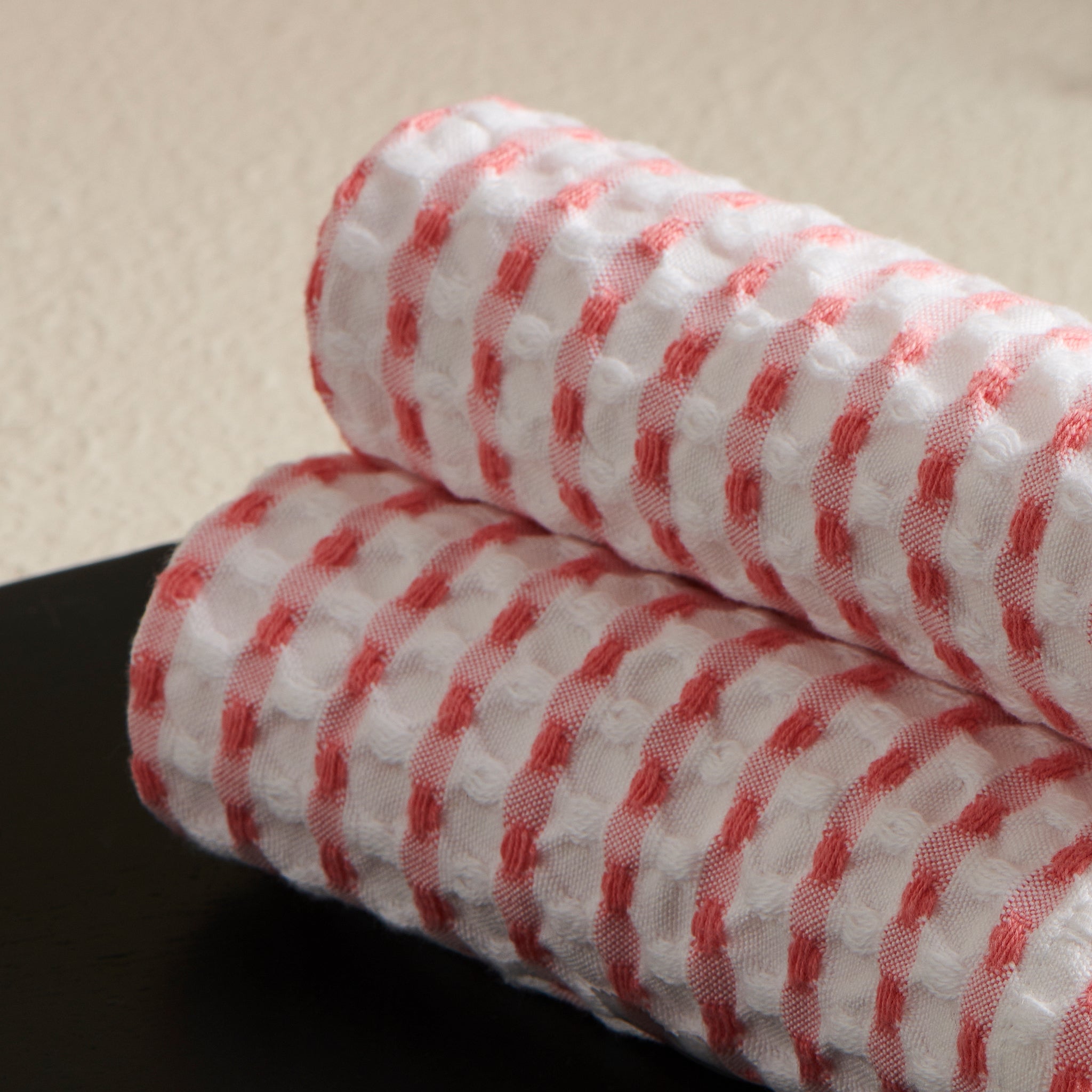 Peach | Cotton | Waffle | Face Towel