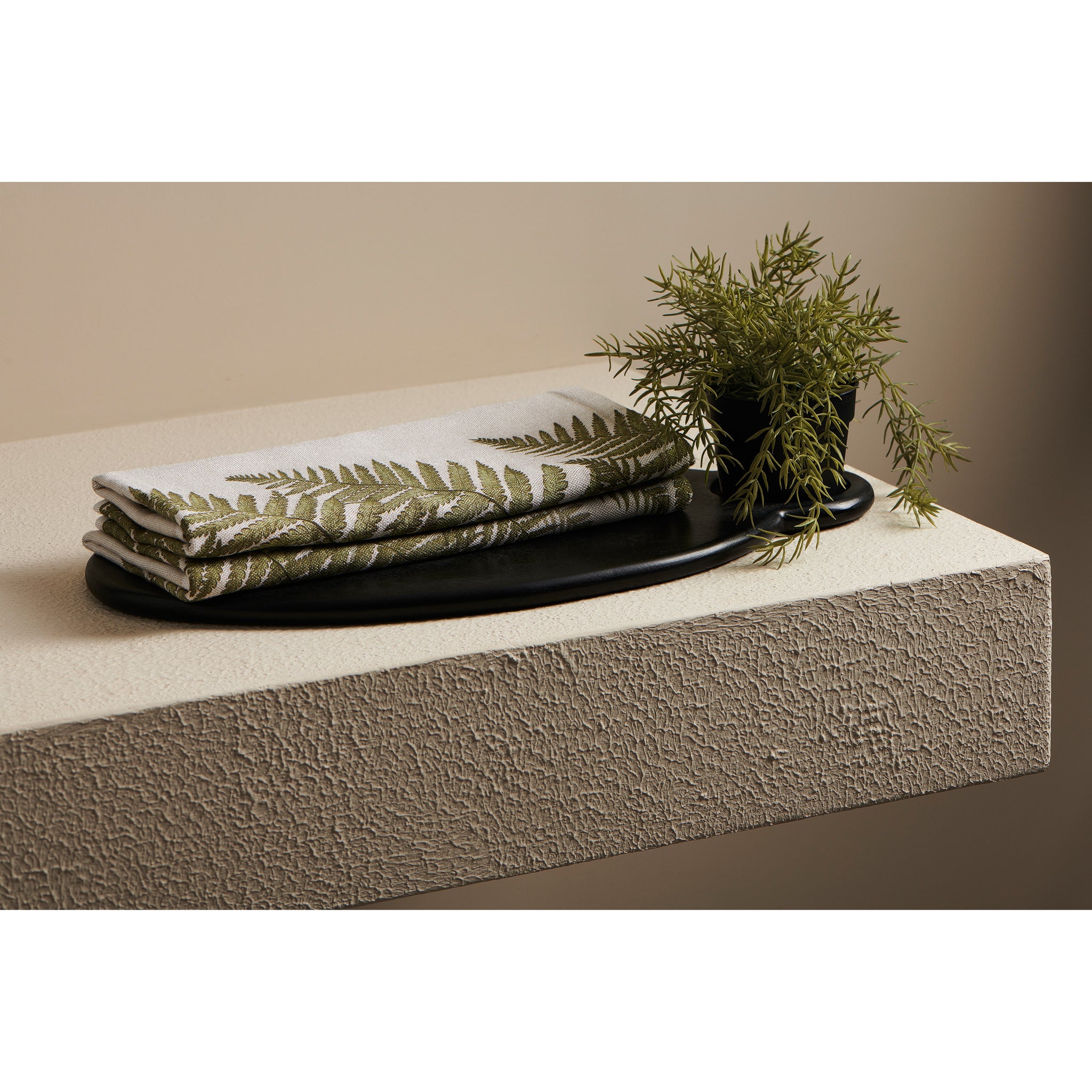 Fern Print | Cotton Bamboo | Hammam Terry | Hand Towel