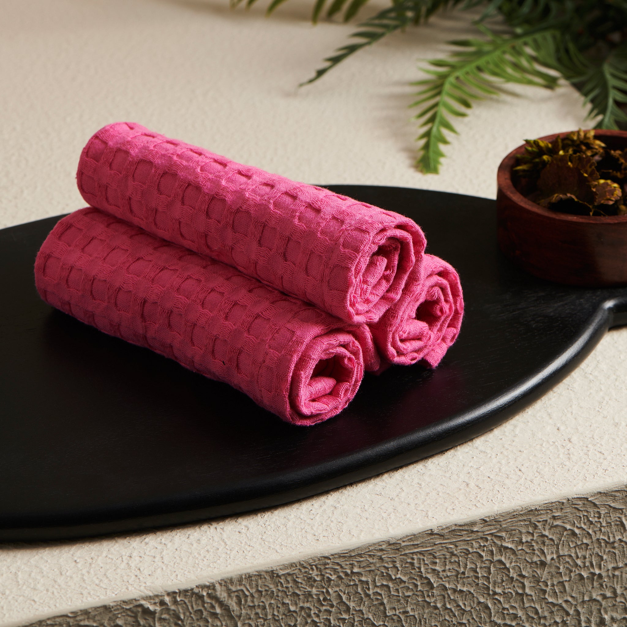 Rose | Cotton | Waffle | Face Towel