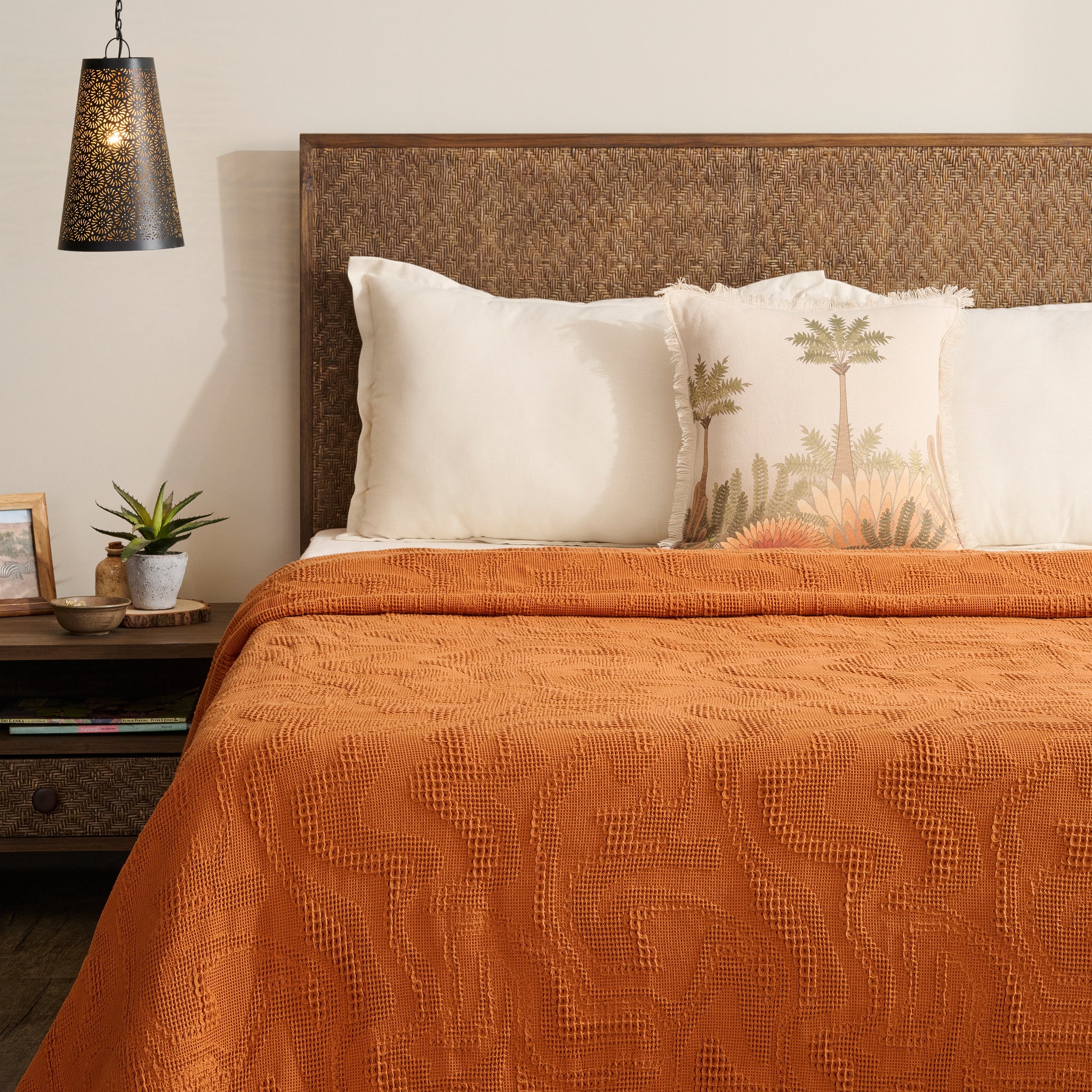 Damask | Cotton | Waffle | Bed Cover