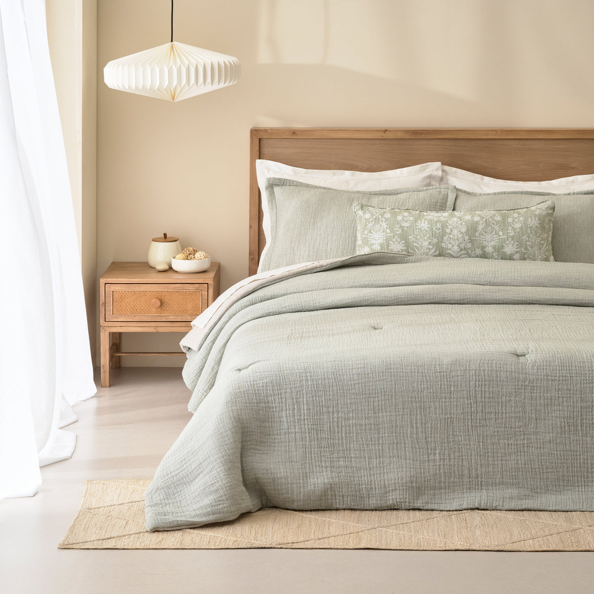 Oyster | Cotton Bamboo | Gauze | Bed Set