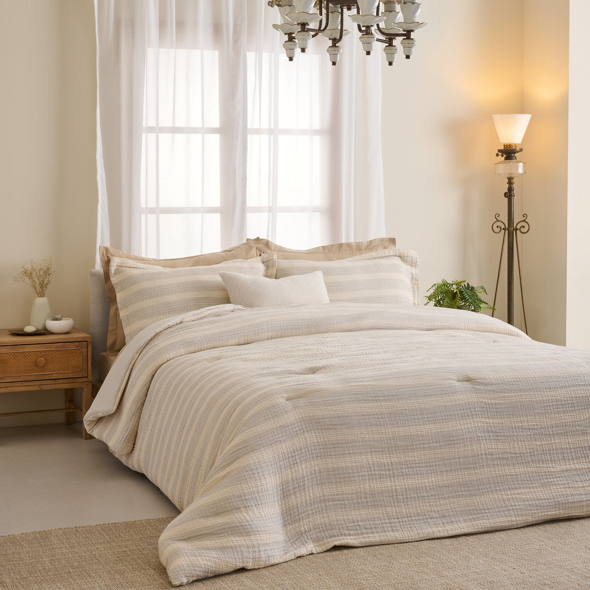 Louver | Cotton Bamboo | Gauze | Bed Set