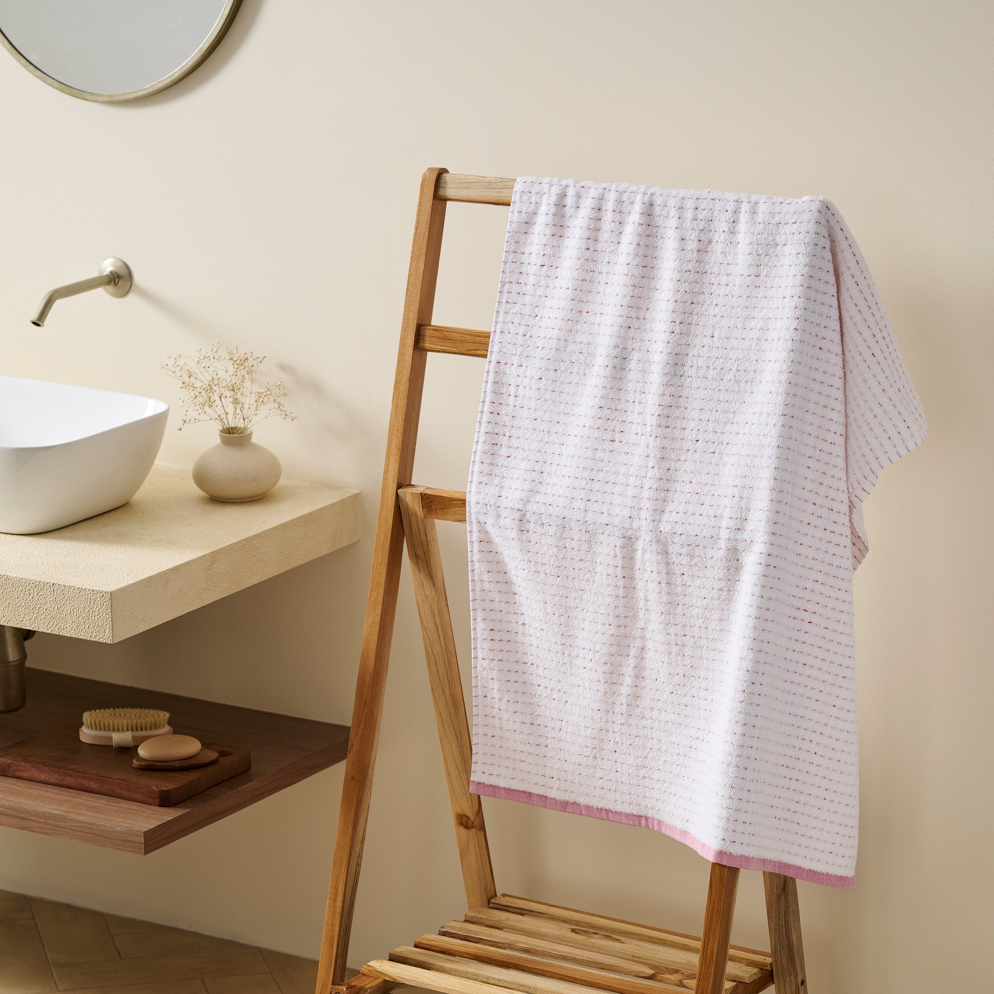 Drizzle | Cotton | Dobby Stripe Terry | Bath Set