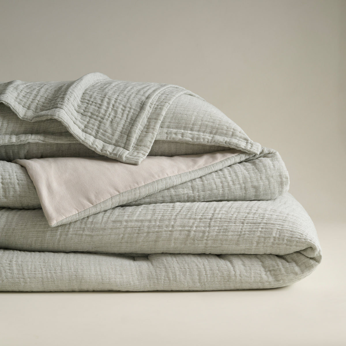 Oyster | Cotton Bamboo | Gauze | Bed Set