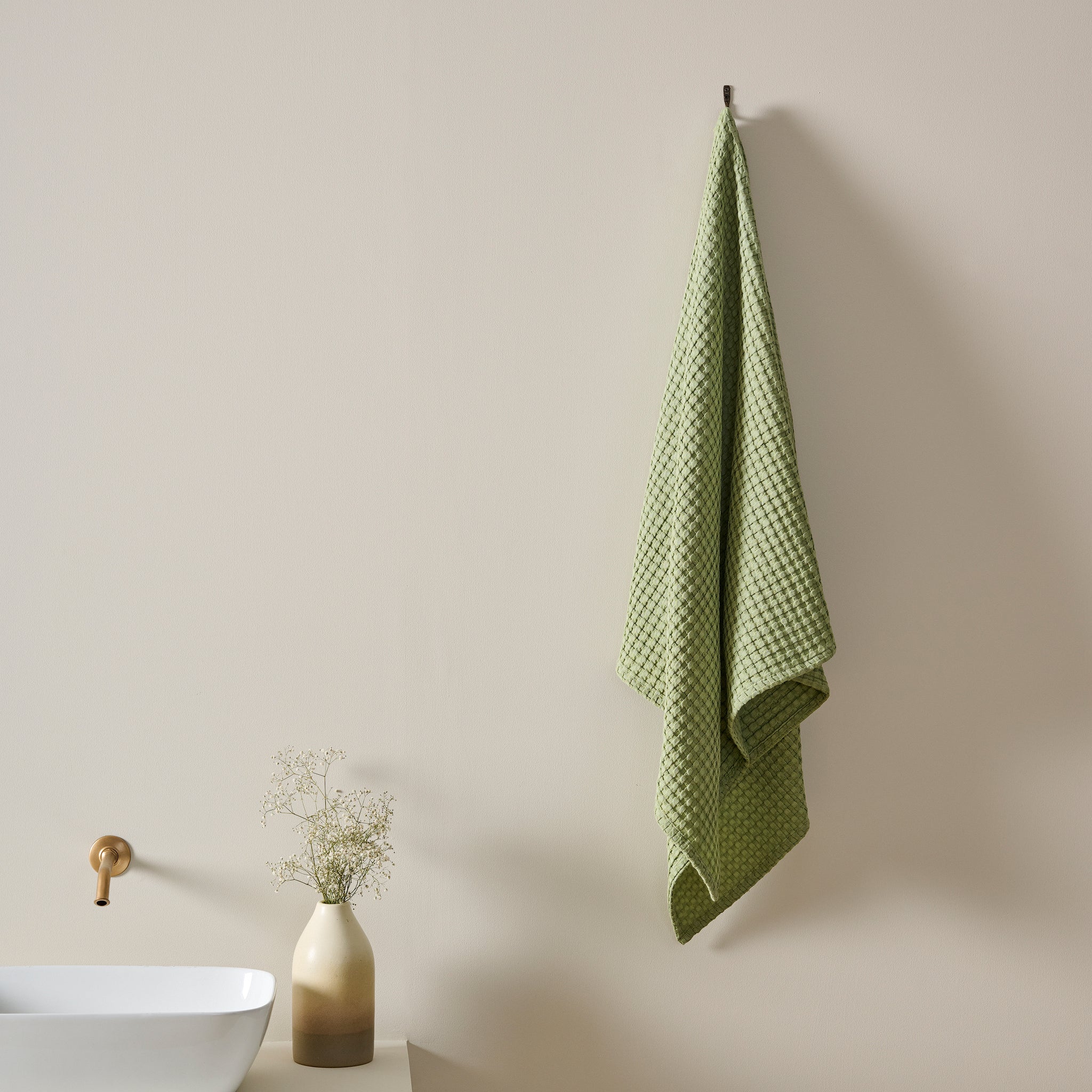 Chalk | Cotton | Waffle | XL Bath Towel