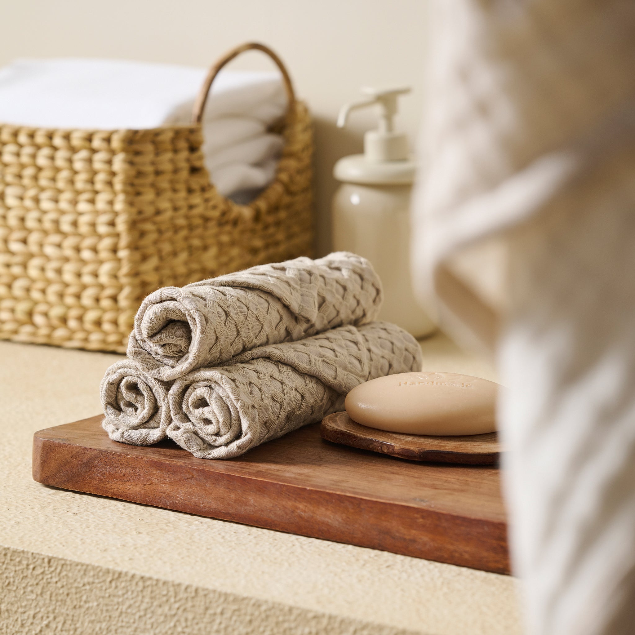 Mosaic | Cotton Bamboo | Waffle | Bath Set