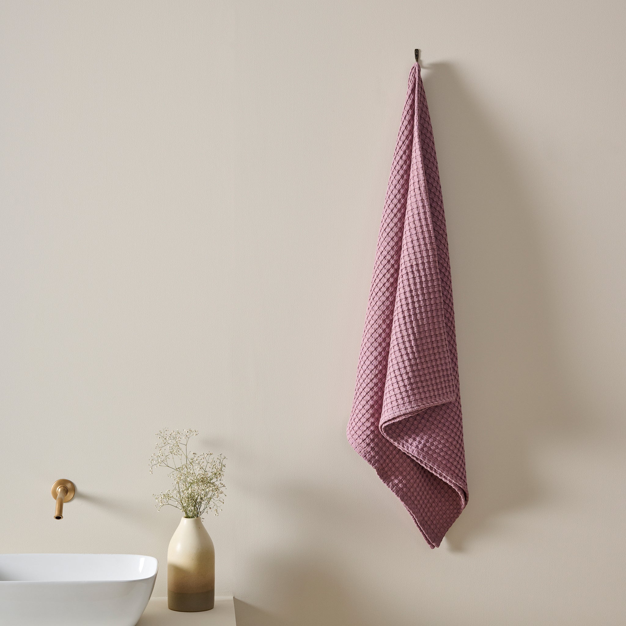 Chalk | Cotton | Waffle | Bath Towel