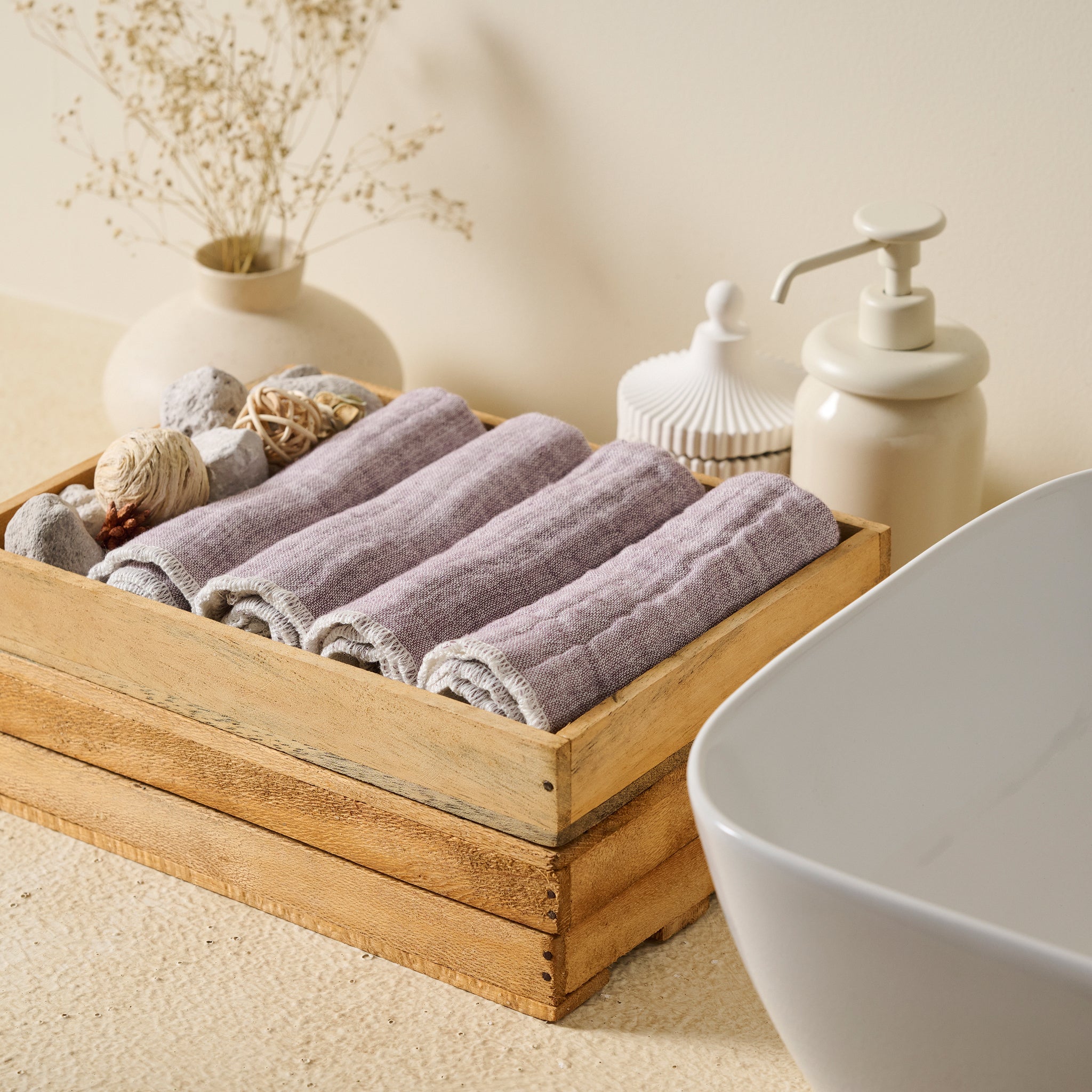 Amethyst | Cotton | Gauze | Face Towel