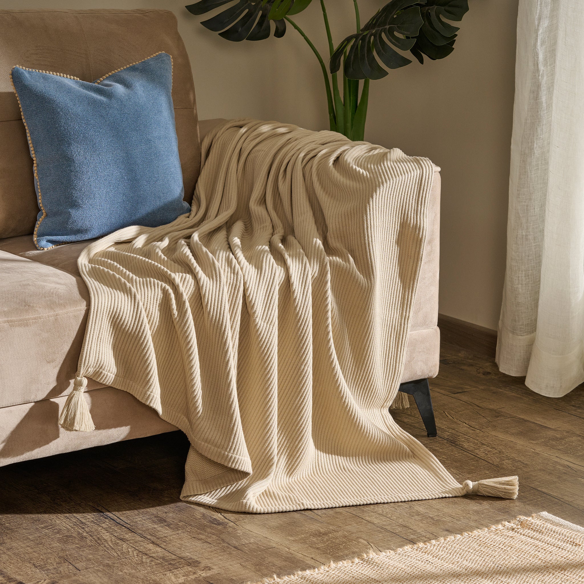 Corn Row  | Cotton Bamboo | Cord Rib | Throw