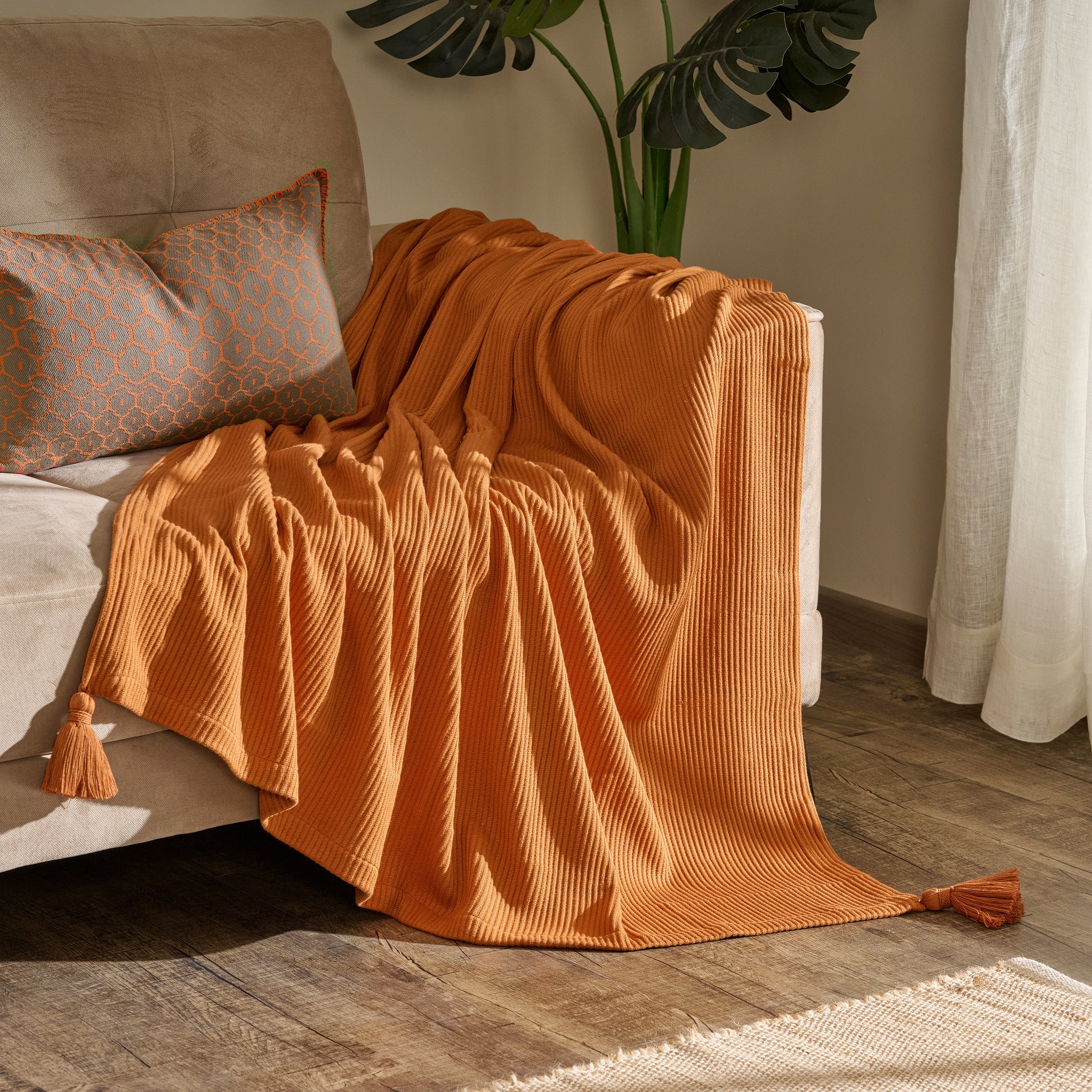 Corn Row  | Cotton Bamboo | Cord Rib | Throw