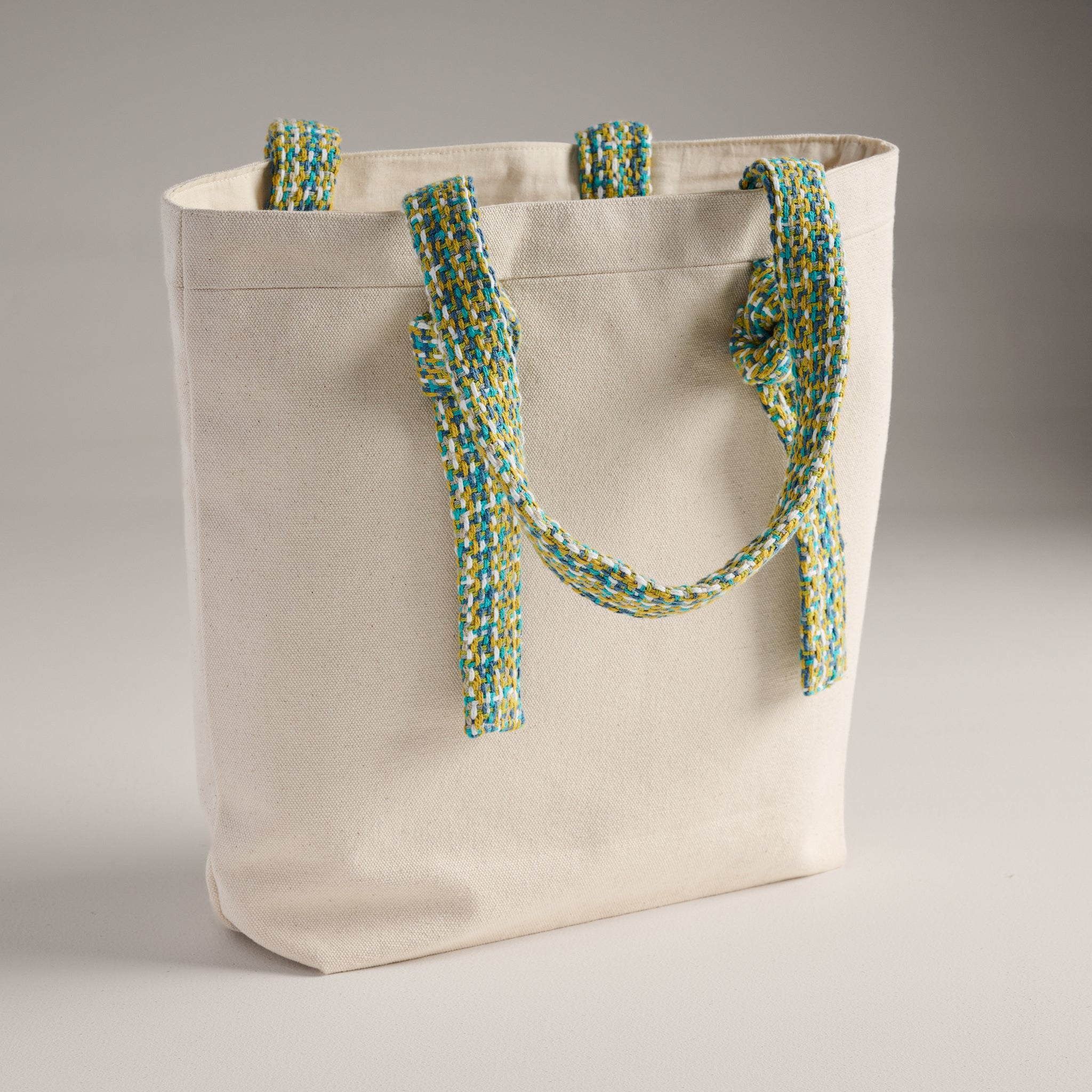 Tote Bag with Woven Handle