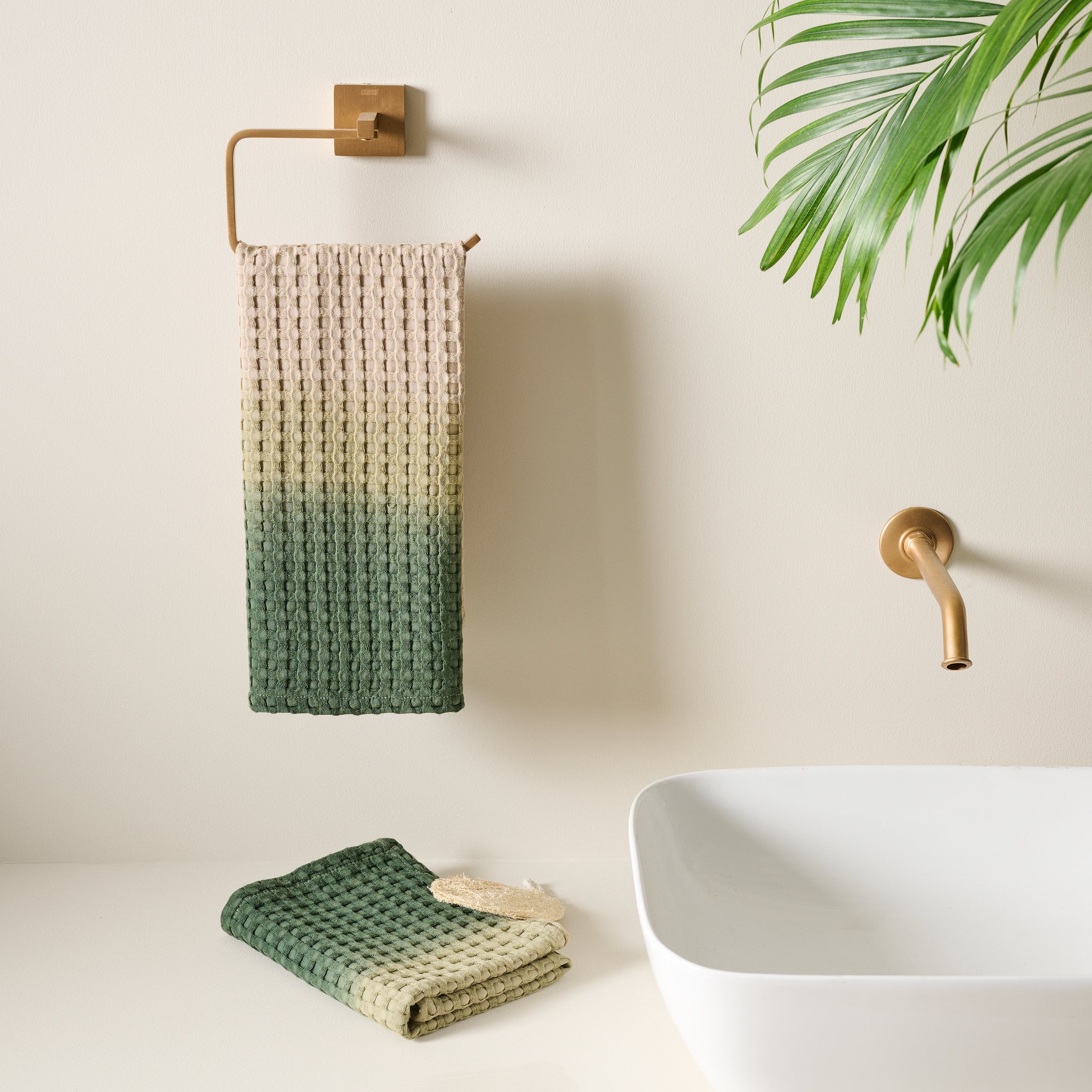 Dip Dye | Cotton Bamboo | Waffle  | Hand Towel