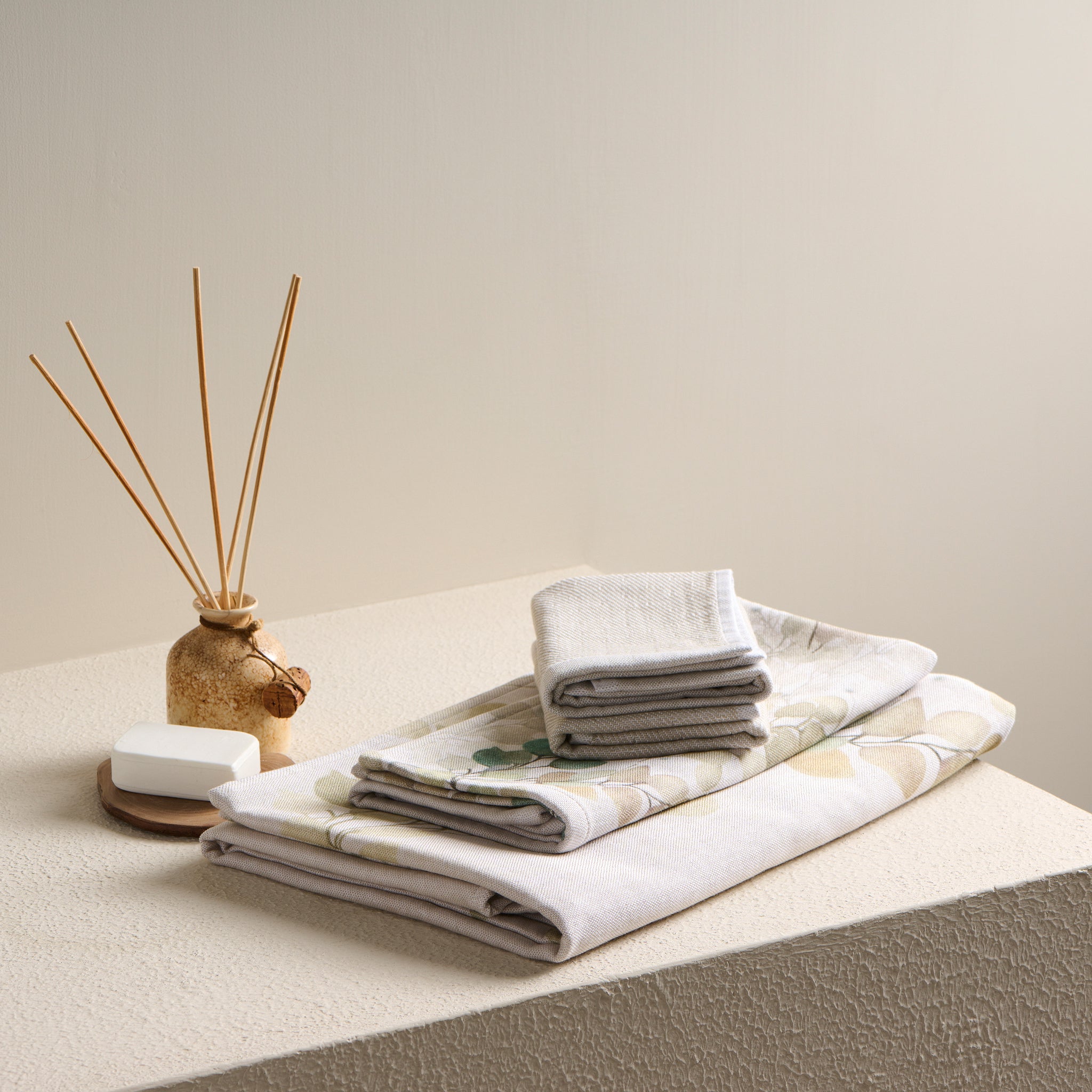 Autumn Print | Cotton Bamboo | Hammam Terry | Bath Set