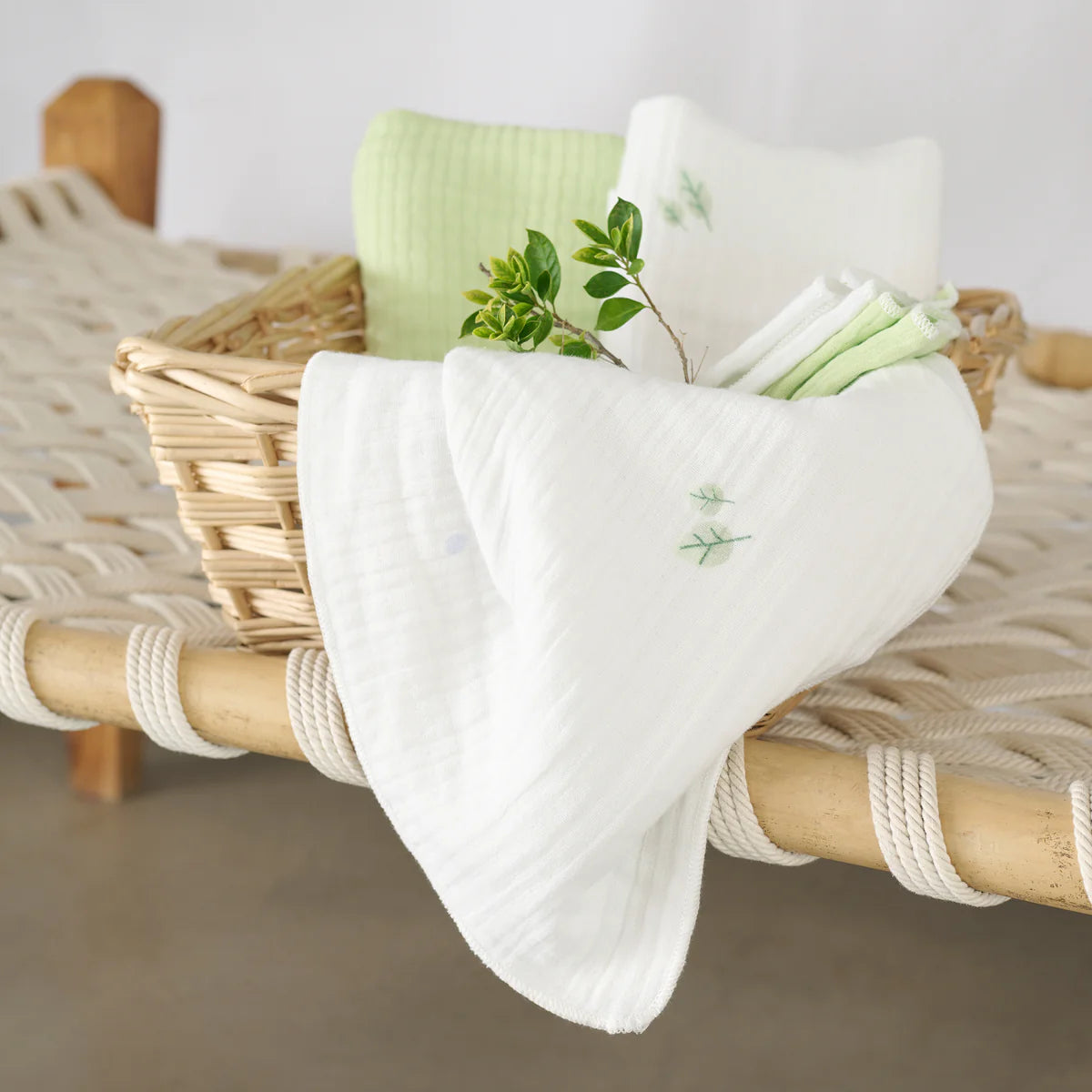 Little Leaf | Cotton Gauze | Bath Set