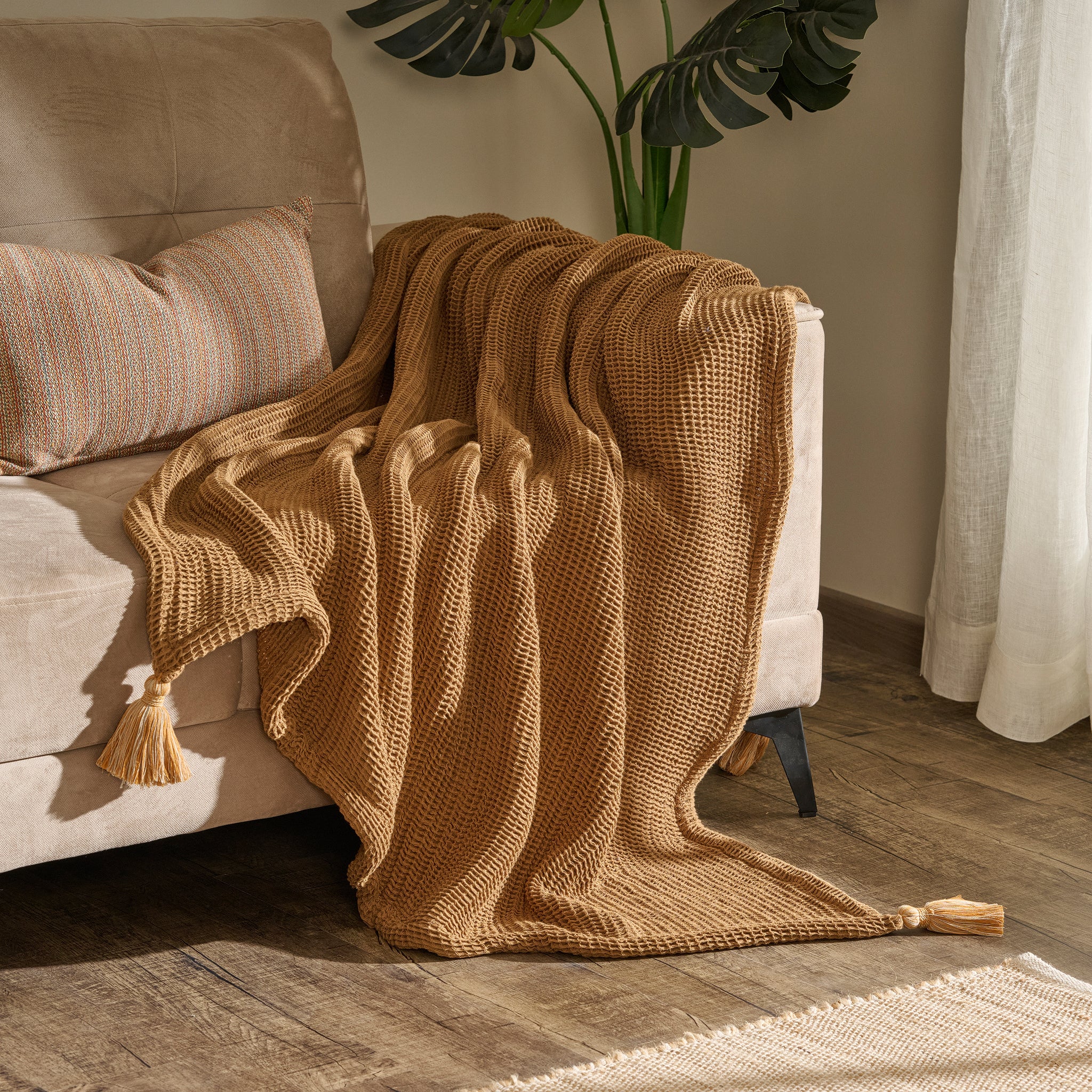 Sea Sponge |  Cotton | Waffle | Throw