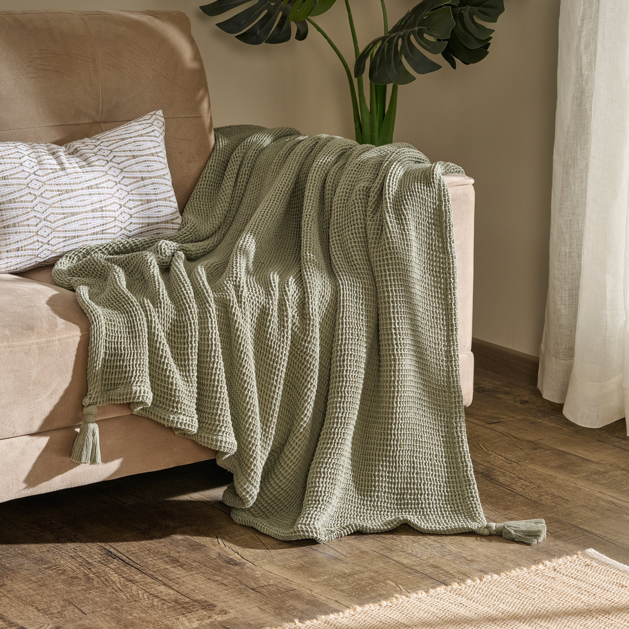 Sea Sponge |  Cotton | Waffle | Throw