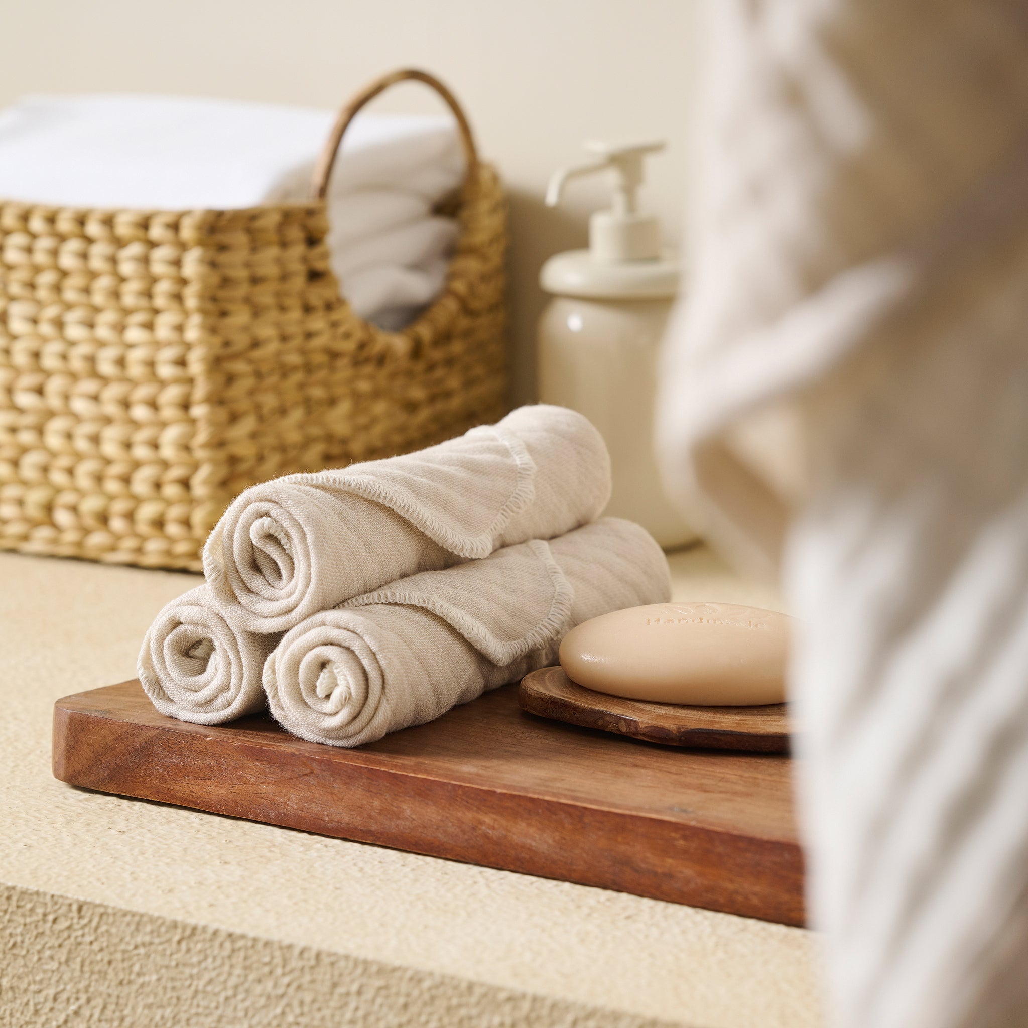 Warm Khaki | Cotton | Gauze | Face Towel