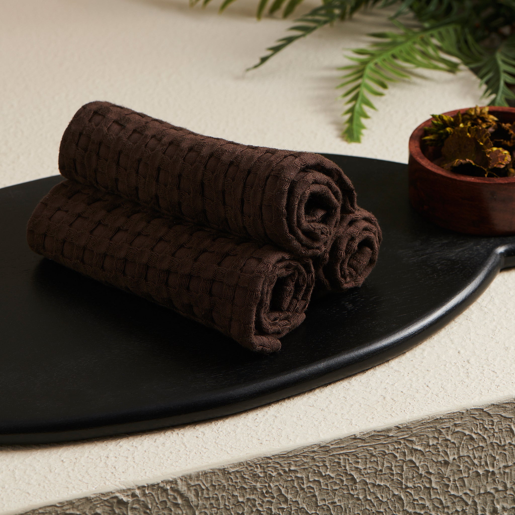 Peat | Cotton Bamboo | Waffle | Face Towel